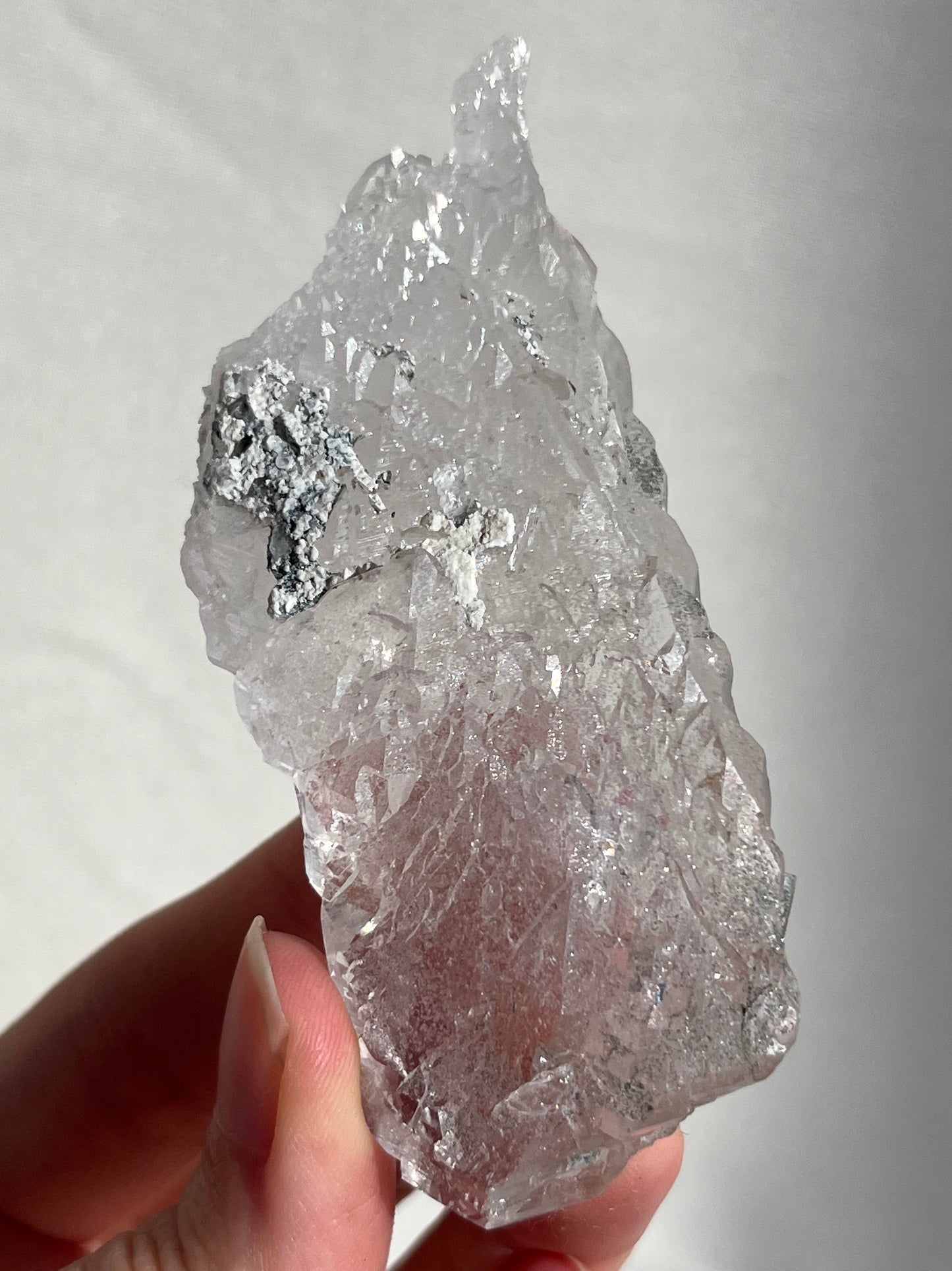 Etched Elestial Himalayan Quartz w/Raised Record Keeper Features, Natural Aura Coating & Sparkly Anatase #7