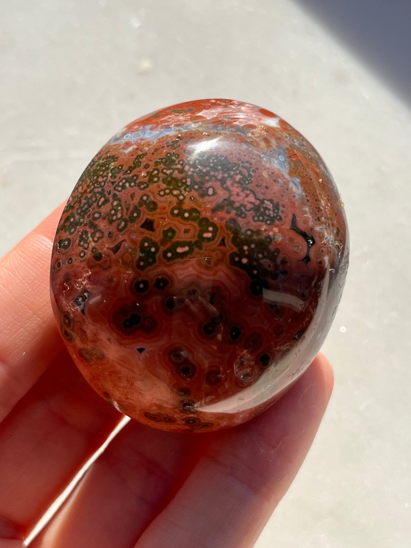 Veinless Ocean Jasper Palmstone #44