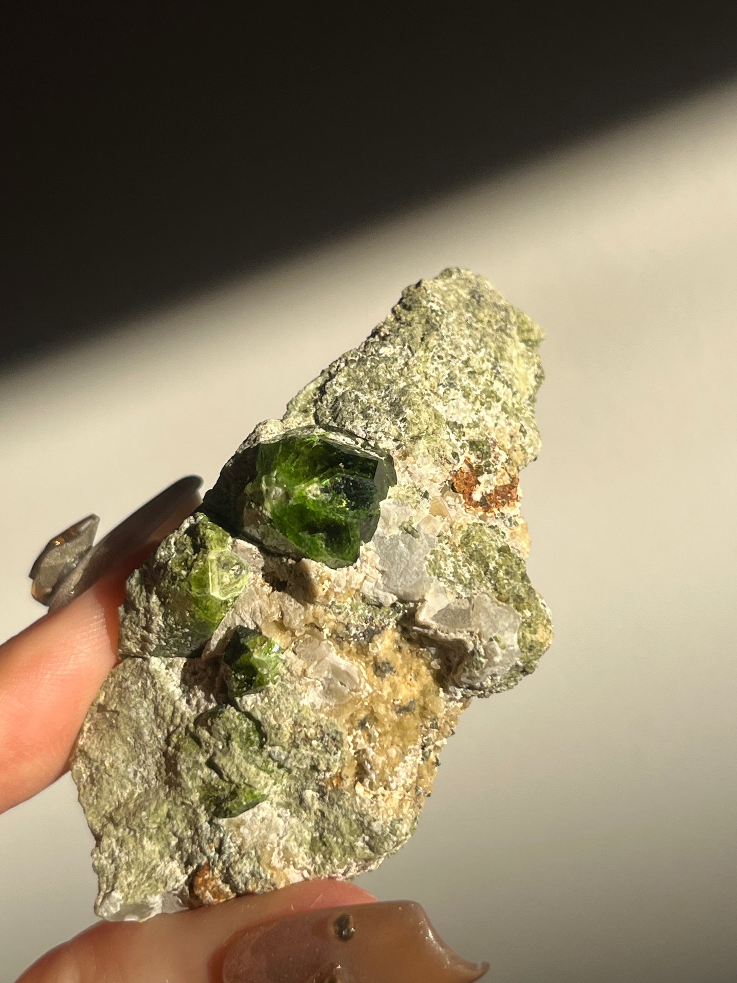 Demantoid Garnet on Matrix Specimen G