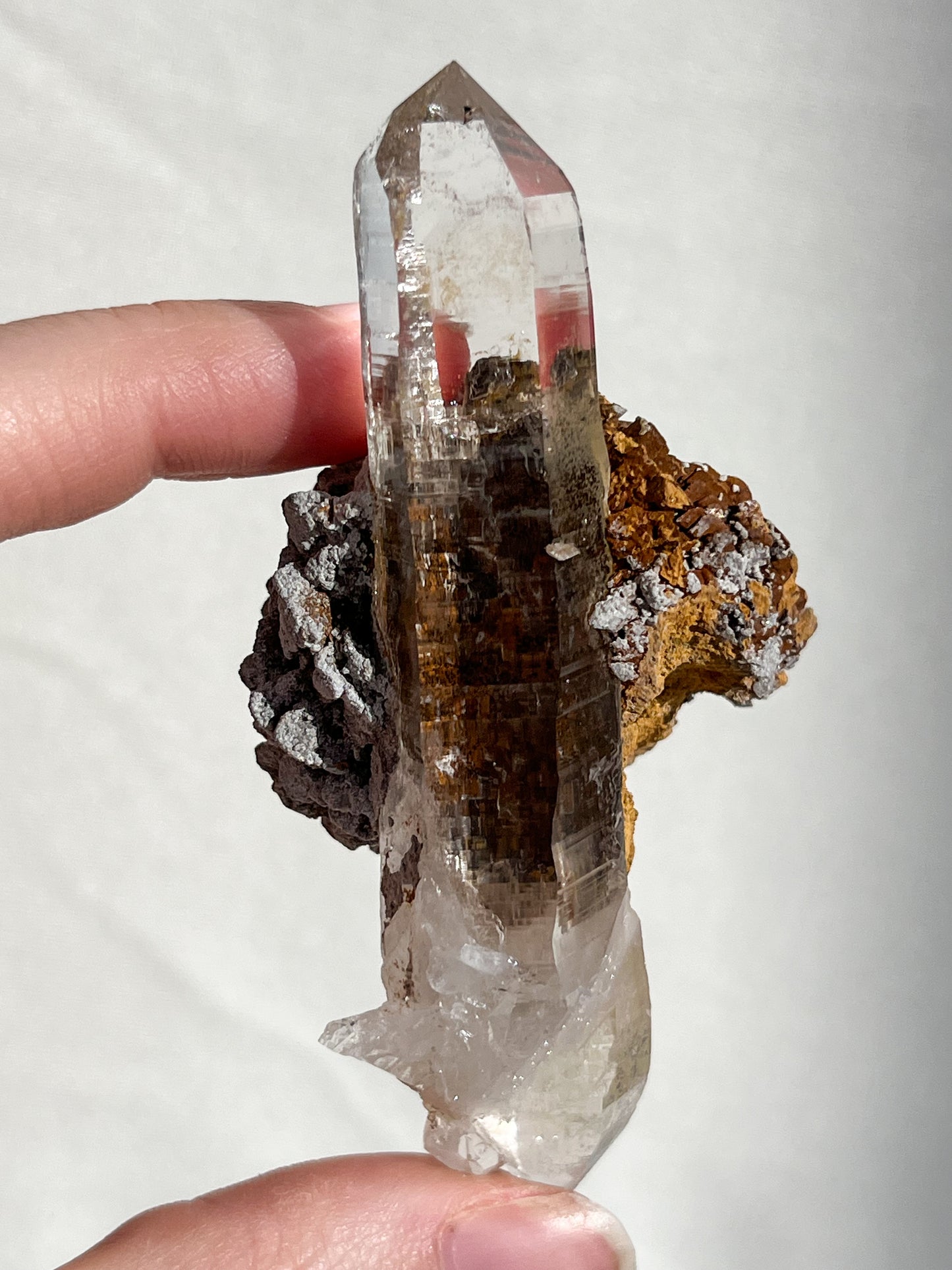 Water Clear Himalayan Quartz w/Siderite Rosette #6