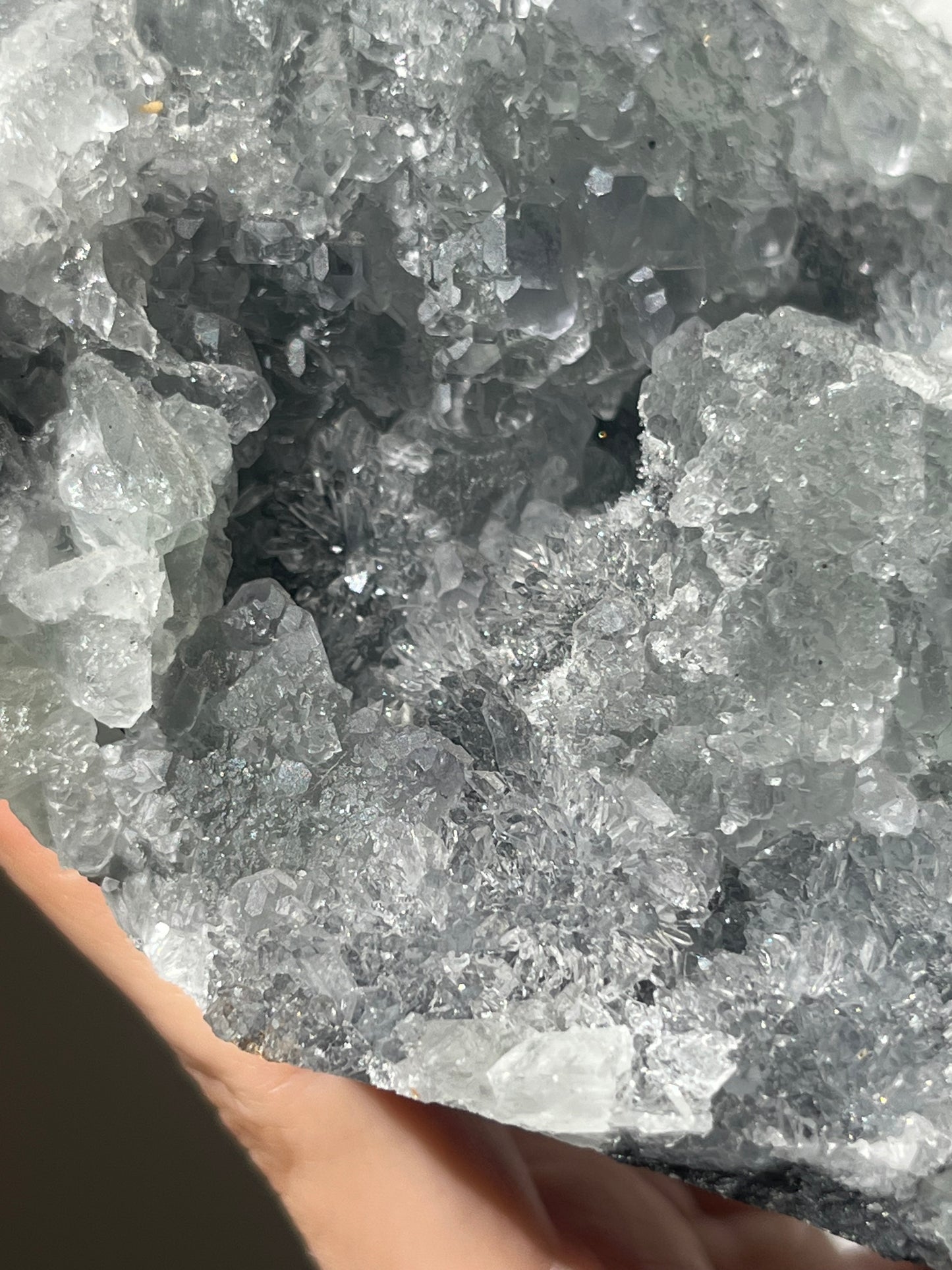 Octahedral Stepped Green Fluorite with Quartz Specimen