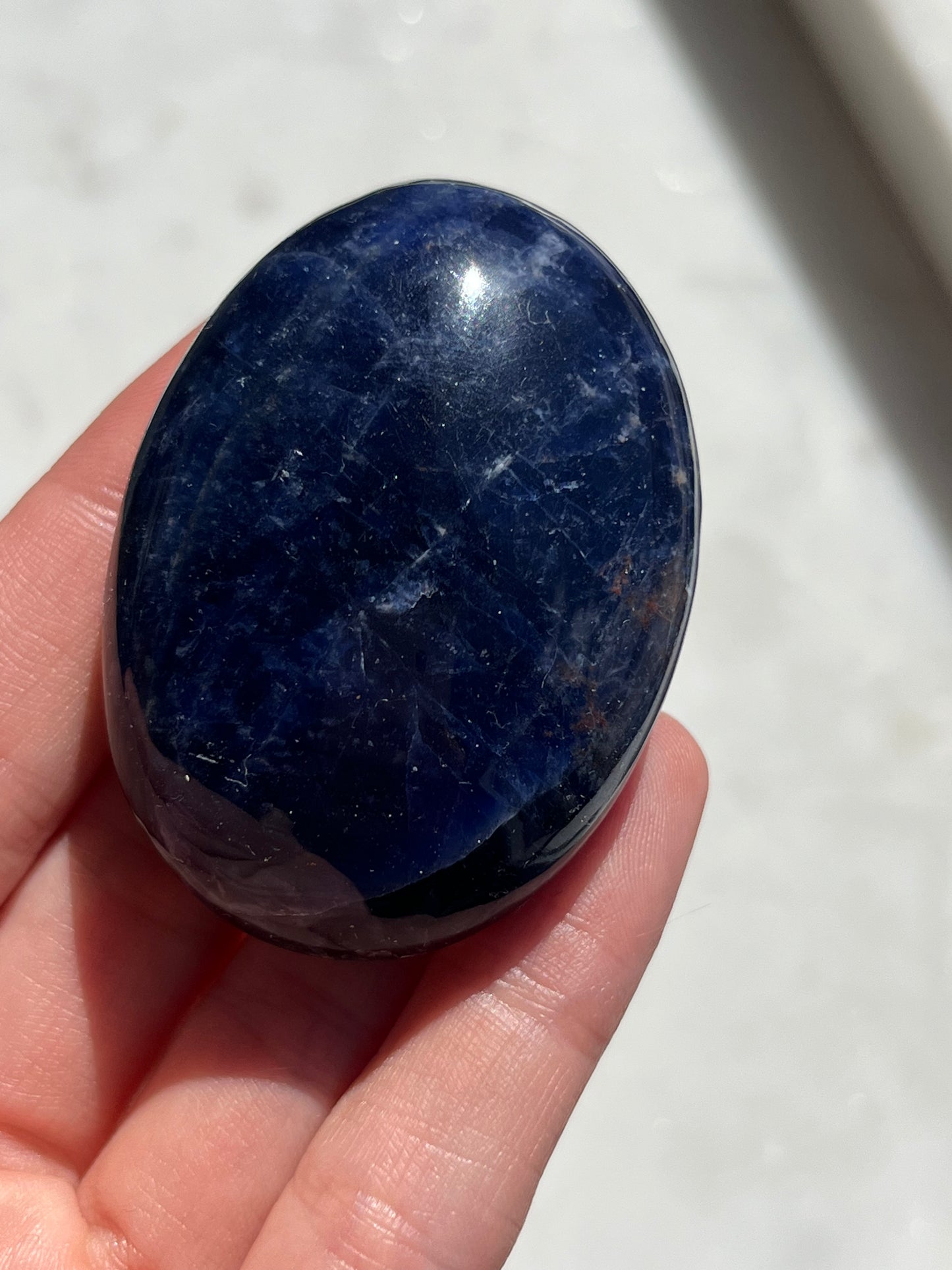 High Grade Sodalite Palmstone (You Choose)