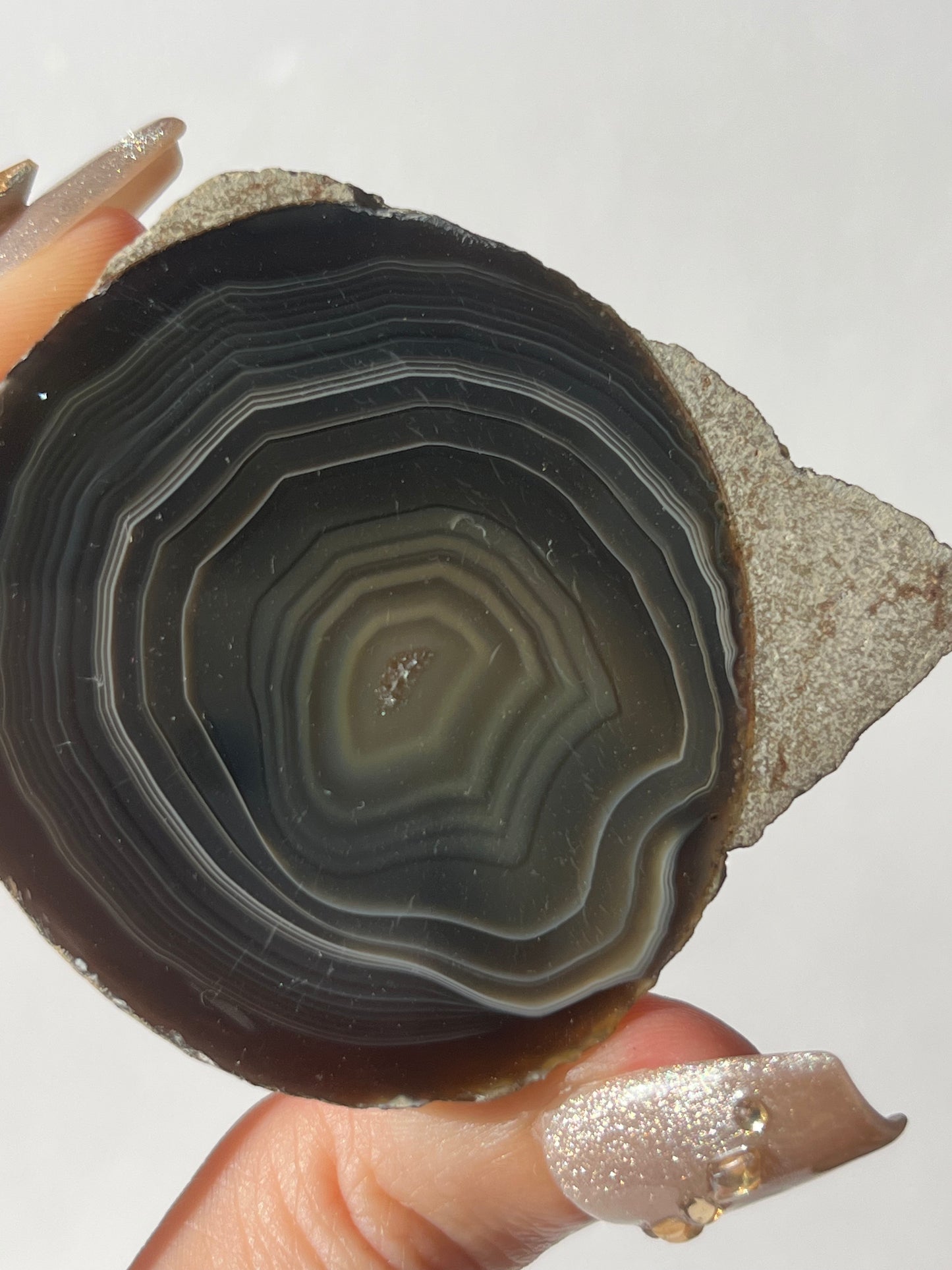 "Wise Eyes" East Indonesian Agate in Situ Host Rock Pair B (Collector's Choice)