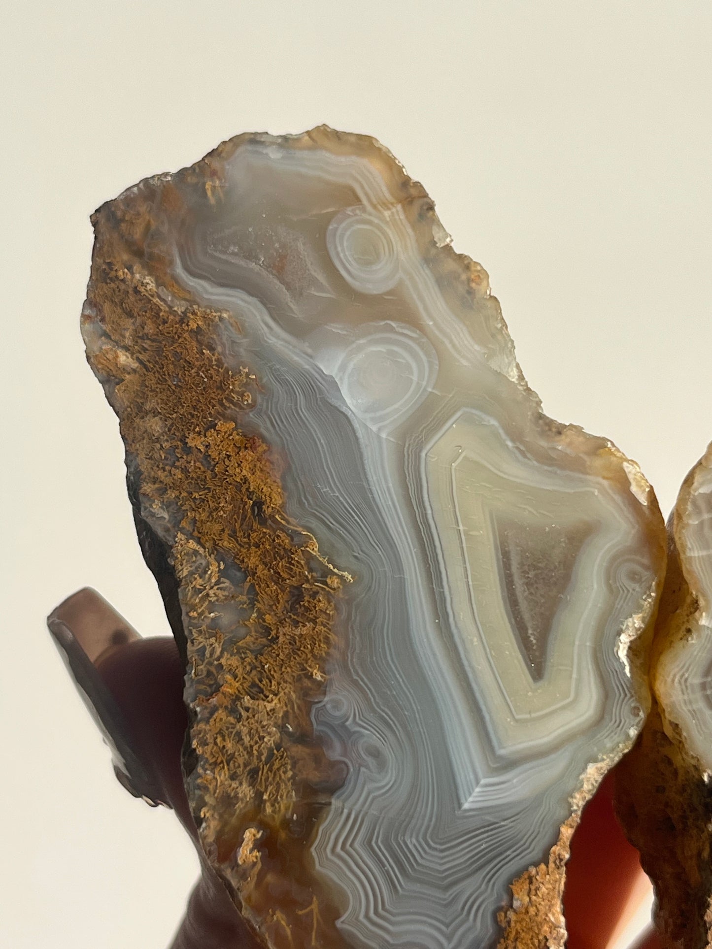'Elysian Atlas' West Indonesian Grey Agate Pair with Moss Inclusions and Parallax Effect F