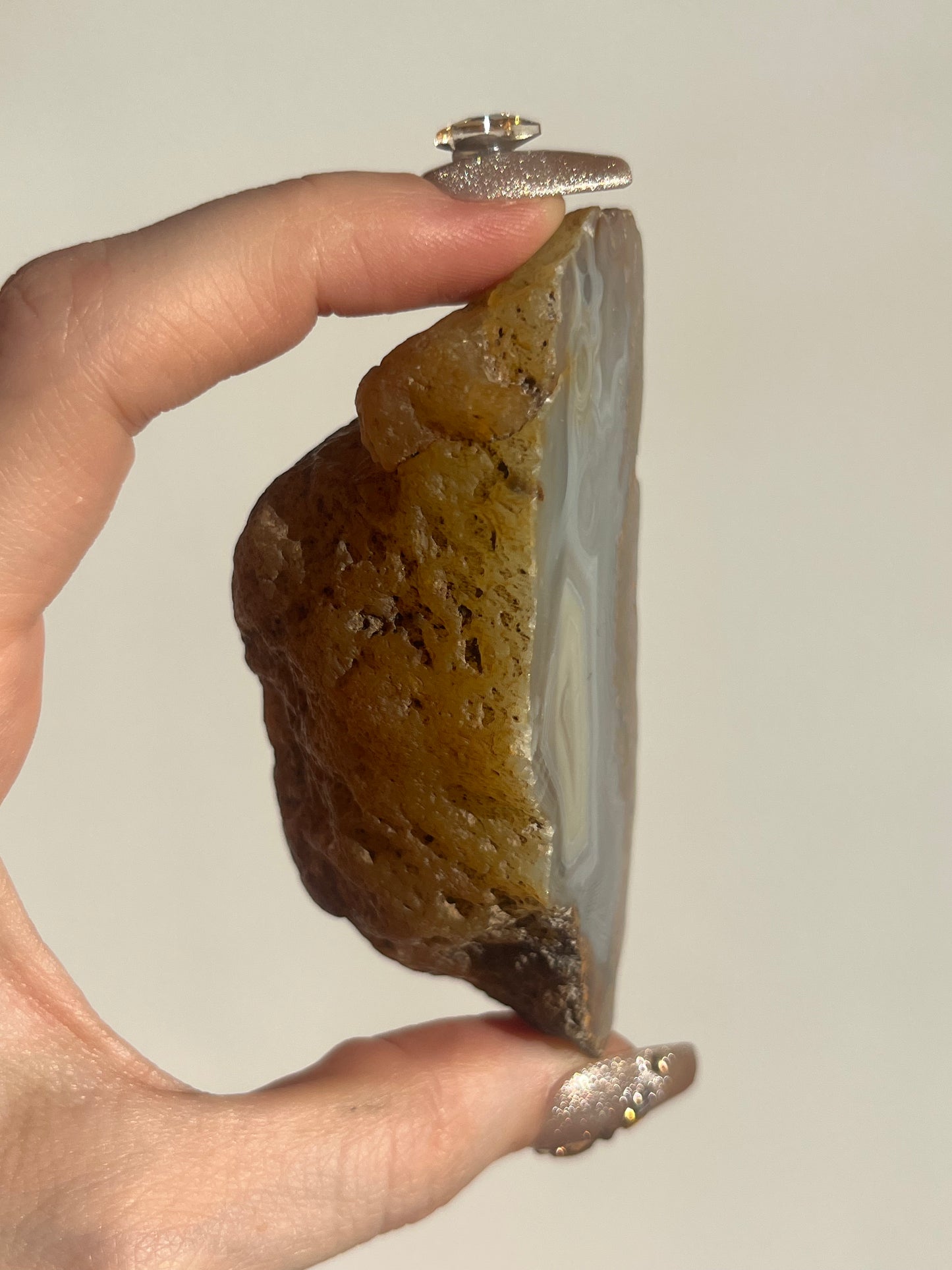'Elysian Atlas' West Indonesian Grey Agate Pair with Moss Inclusions and Parallax Effect F