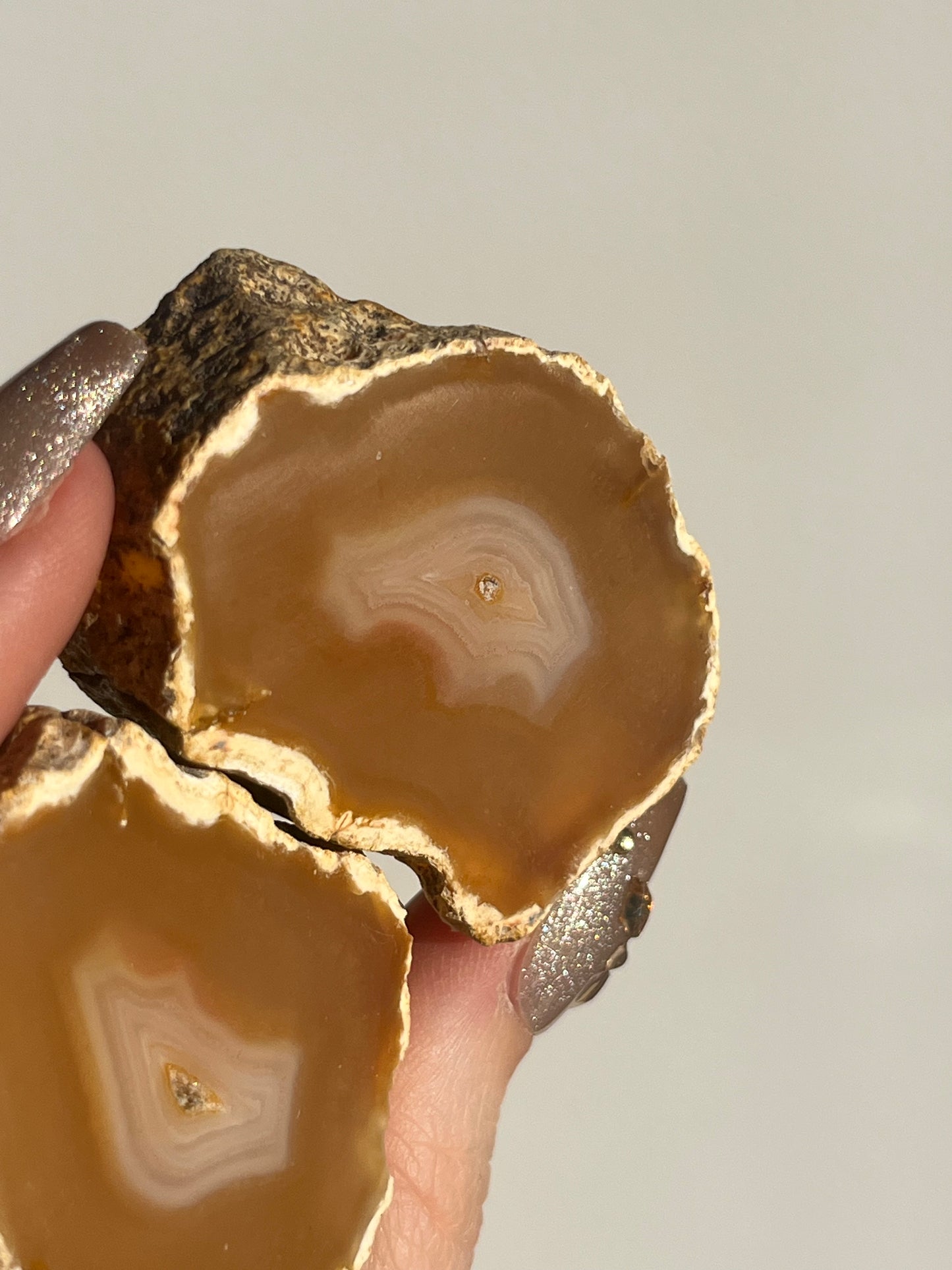 'Royal Jelly' West Indonesian Natural Carnelian Agate Pair G