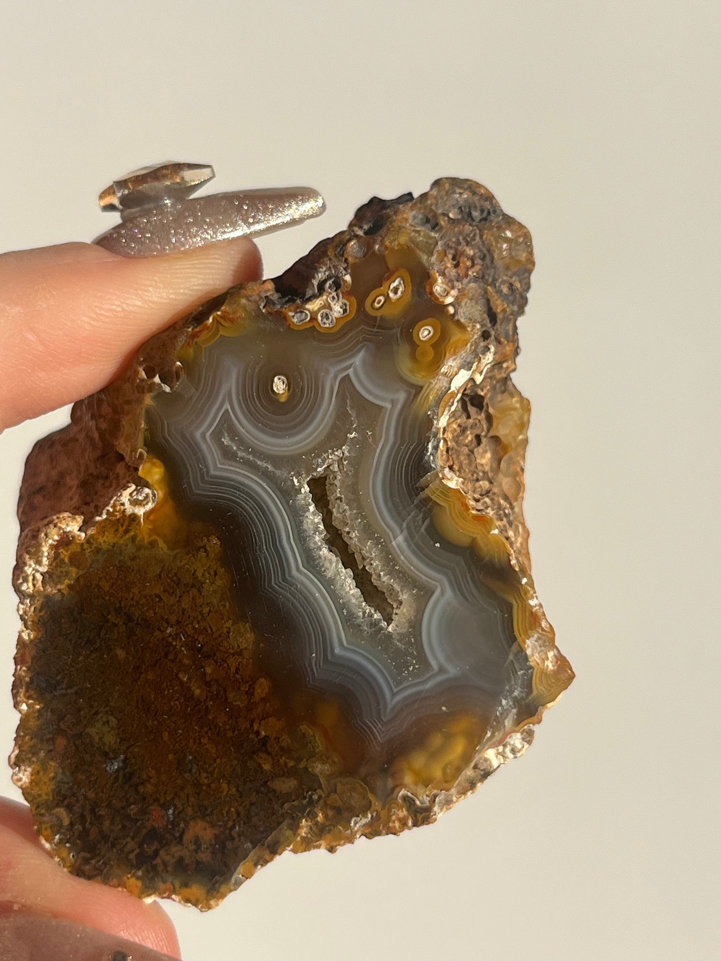 'Timber-Veil' West Indonesian River Agate Pair with Moss Inclusions H