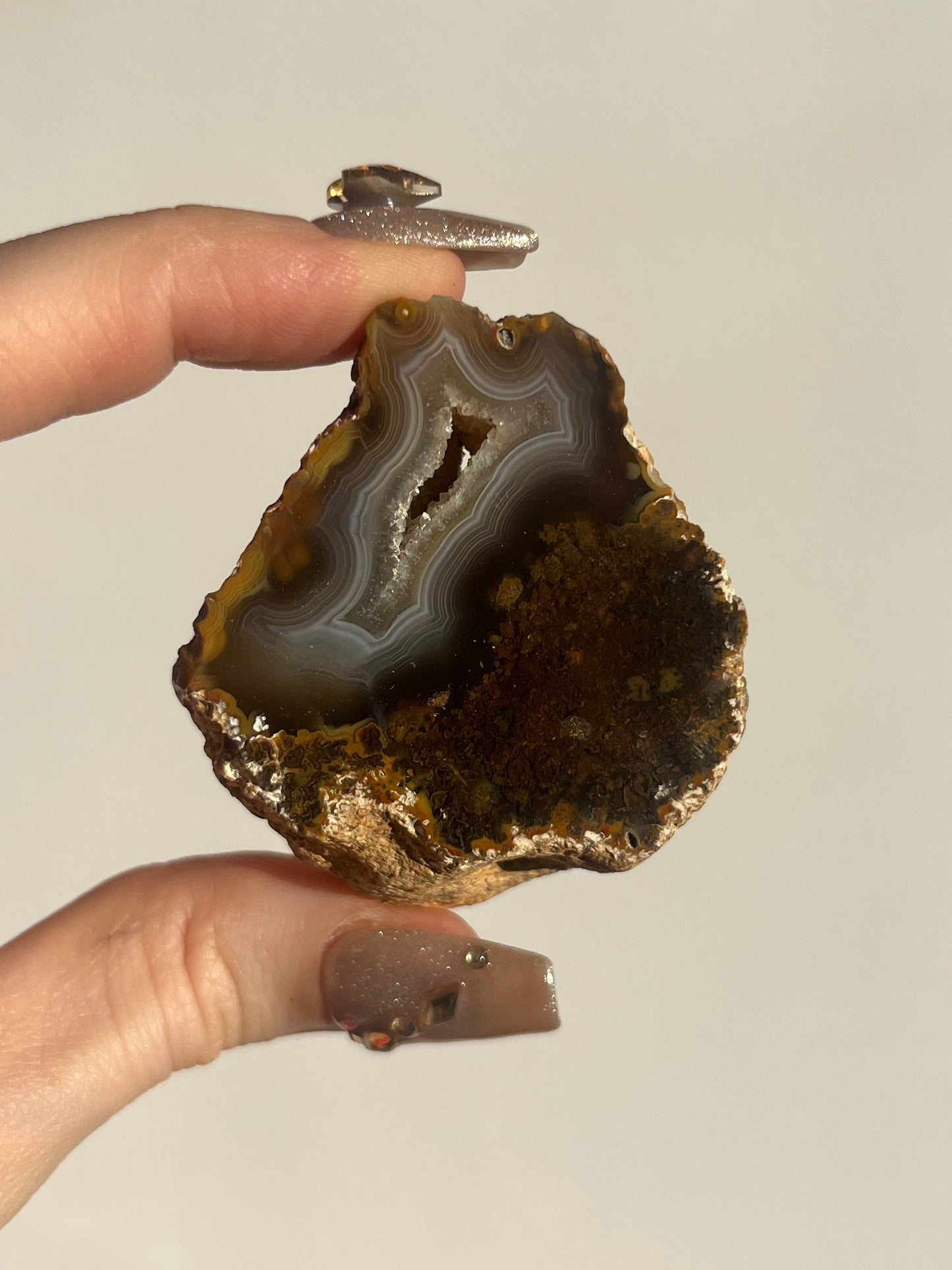 'Timber-Veil' West Indonesian River Agate Pair with Moss Inclusions H