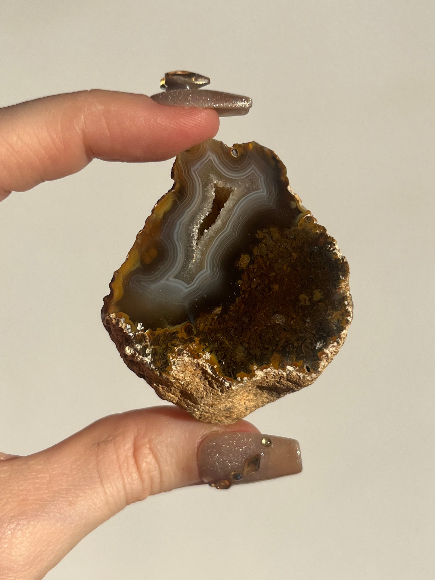'Timber-Veil' West Indonesian River Agate Pair with Moss Inclusions H