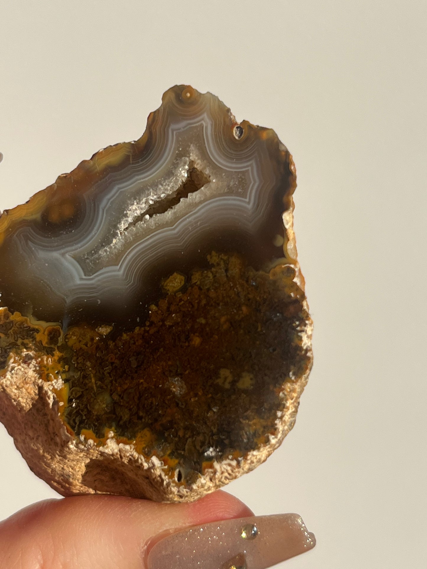 'Timber-Veil' West Indonesian River Agate Pair with Moss Inclusions H