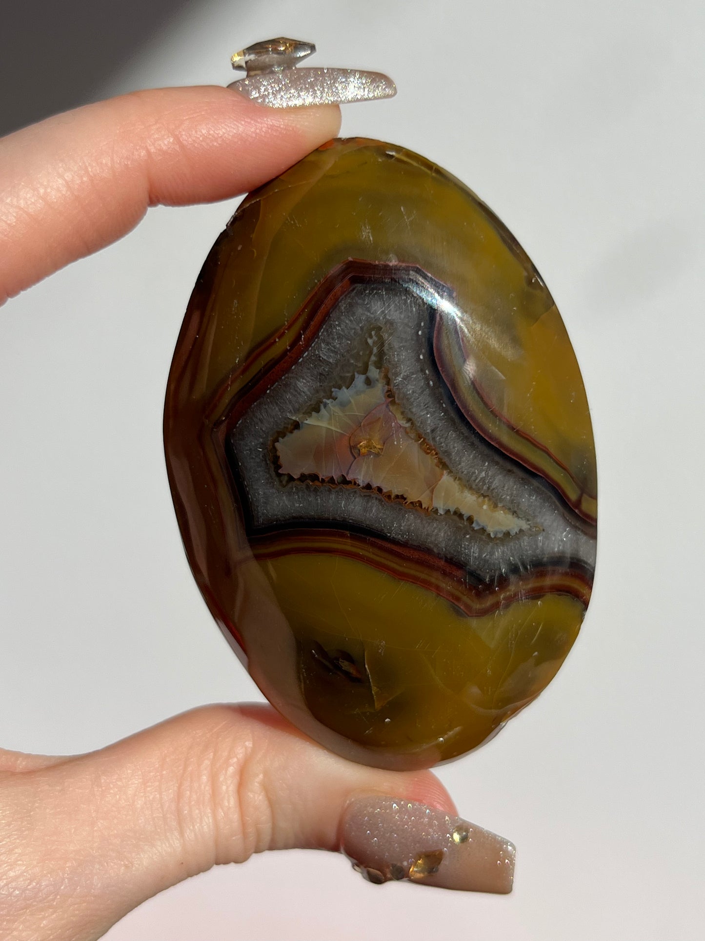 Yellow Ochre East Indonesian Agate Palmstone B