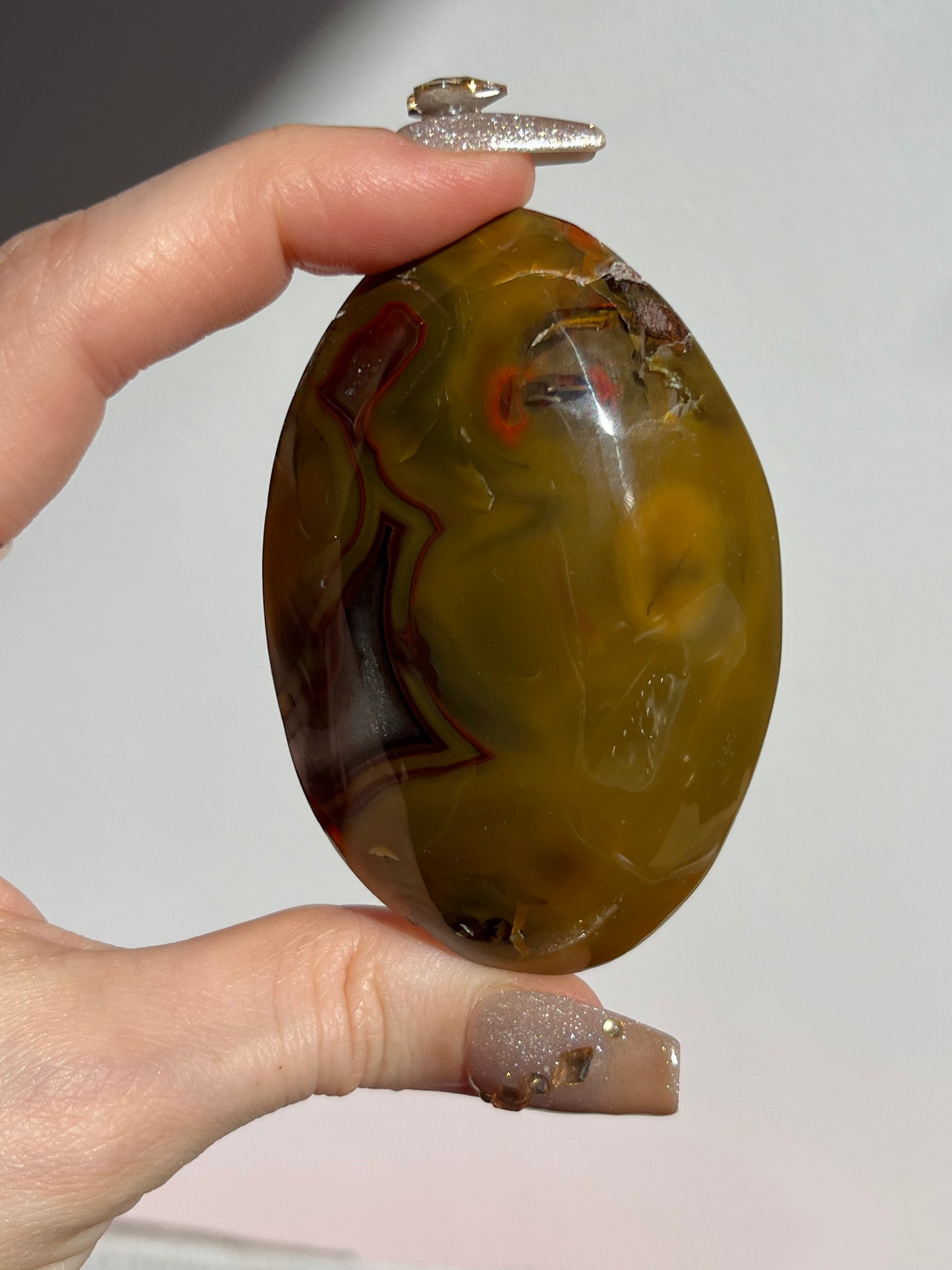 Yellow Ochre East Indonesian Agate Palmstone B