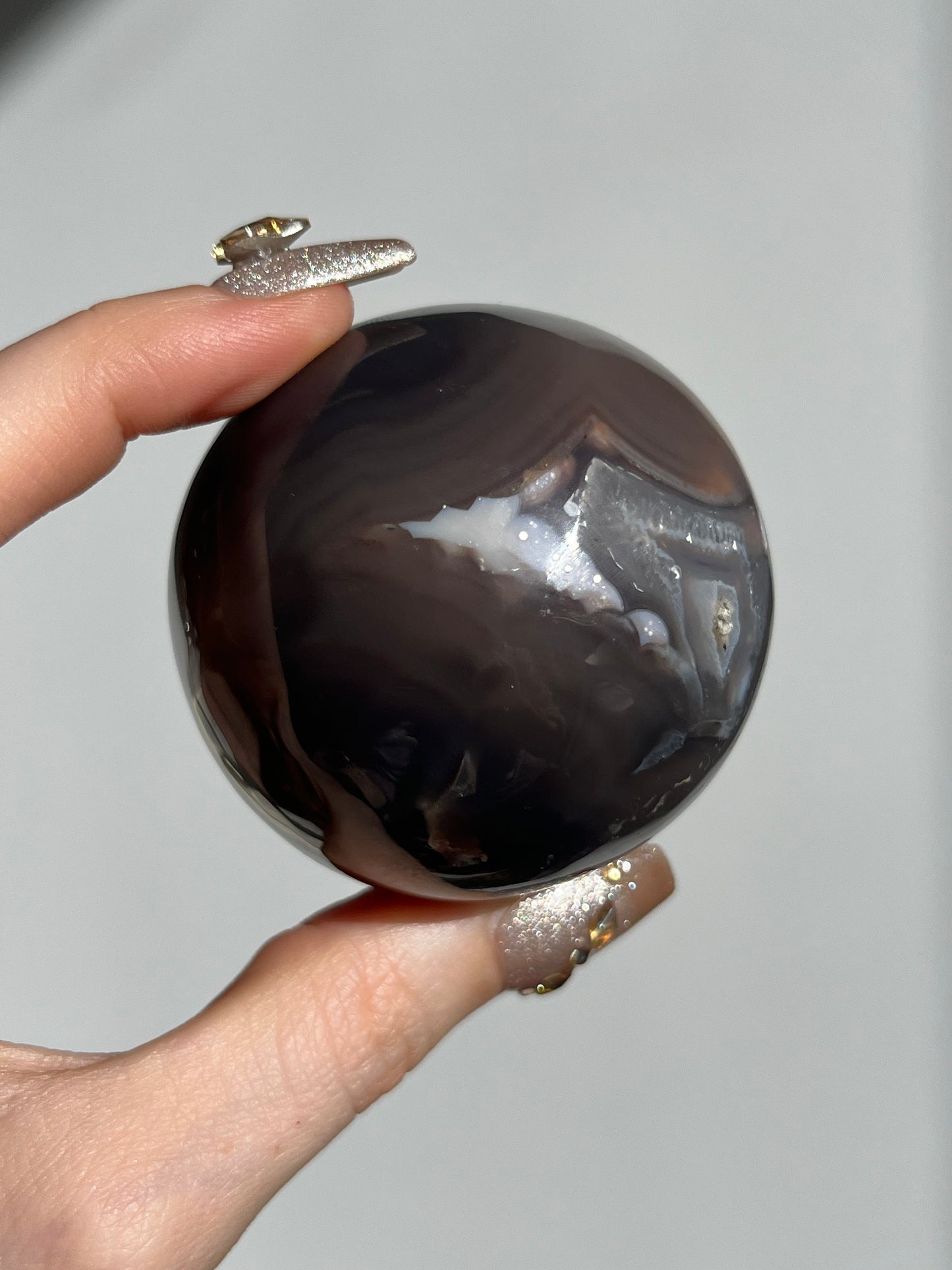 East Indonesian Agate Sphere & Custom Stand