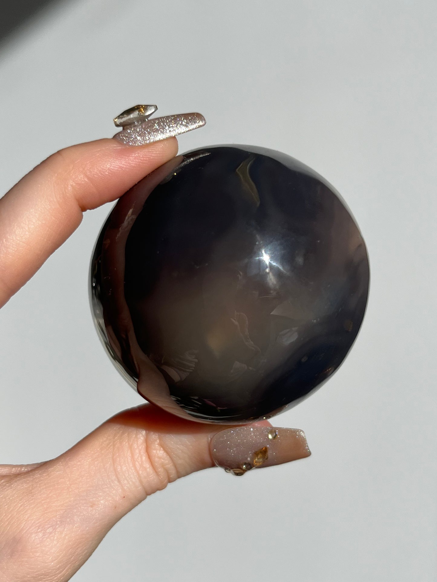 East Indonesian Agate Sphere & Custom Stand
