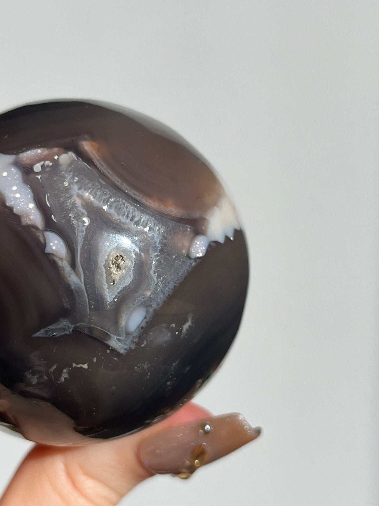 East Indonesian Agate Sphere & Custom Stand