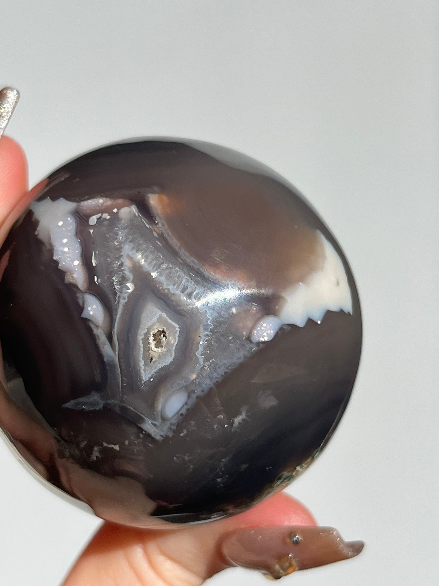 East Indonesian Agate Sphere & Custom Stand