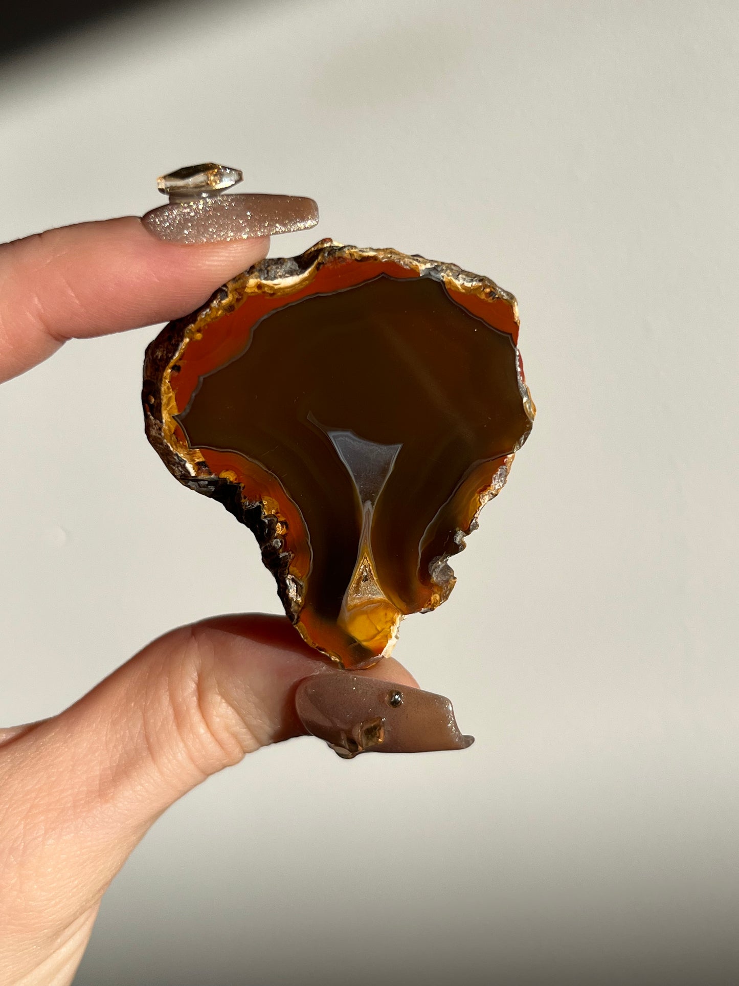 'Solstice Veil' West Indonesian Natural Carnelian Agate Pair A