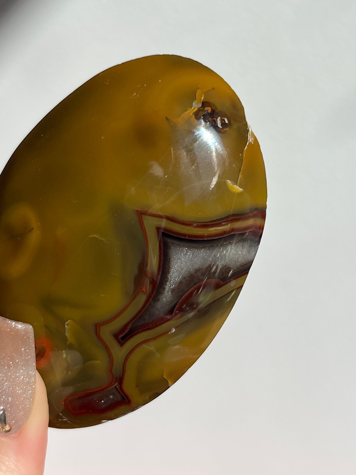 Yellow Ochre East Indonesian Agate Palmstone B