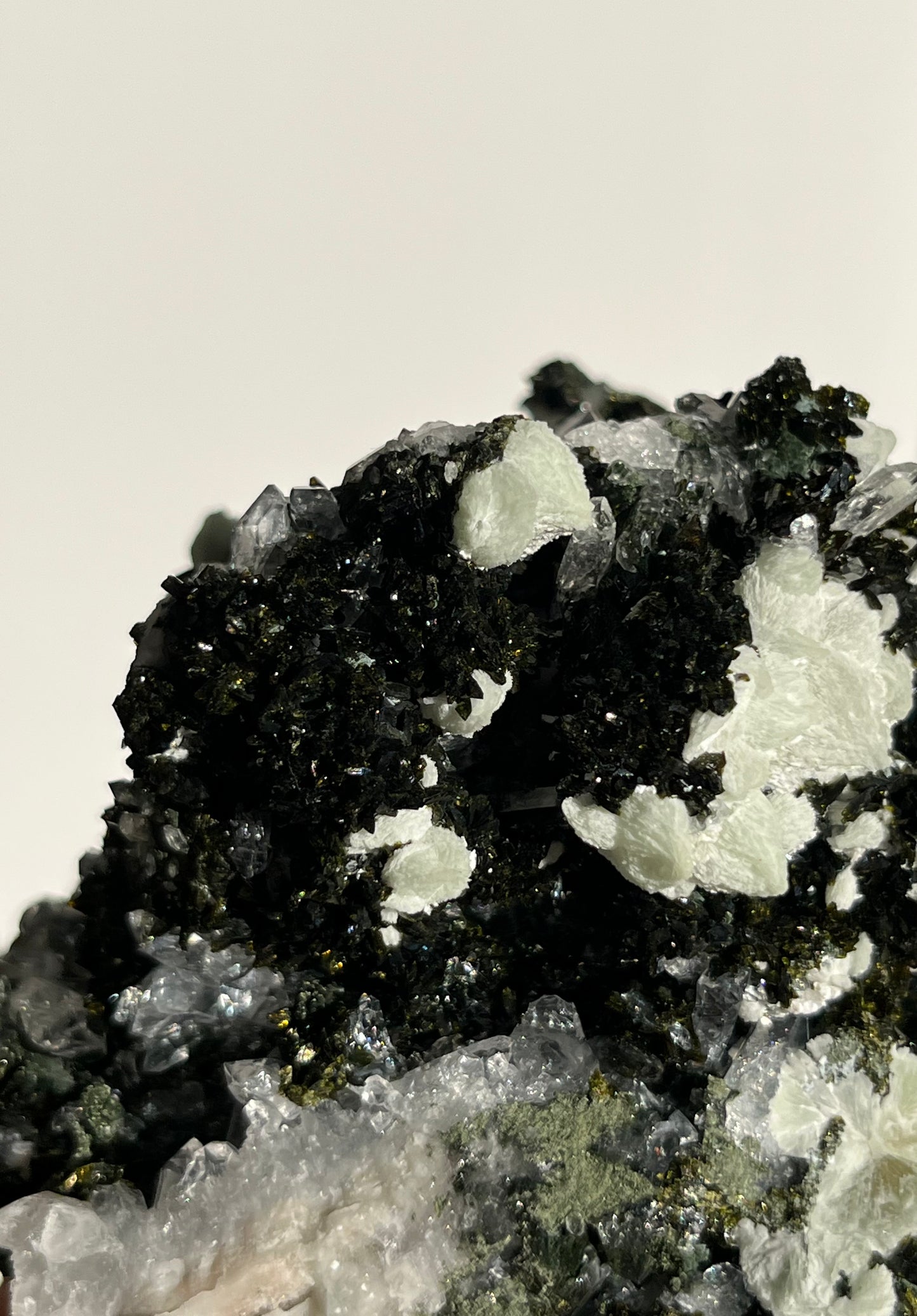 ‘Verdant Garden’ Epidote Quartz and Prehnite Specimen D (Self-Standing)