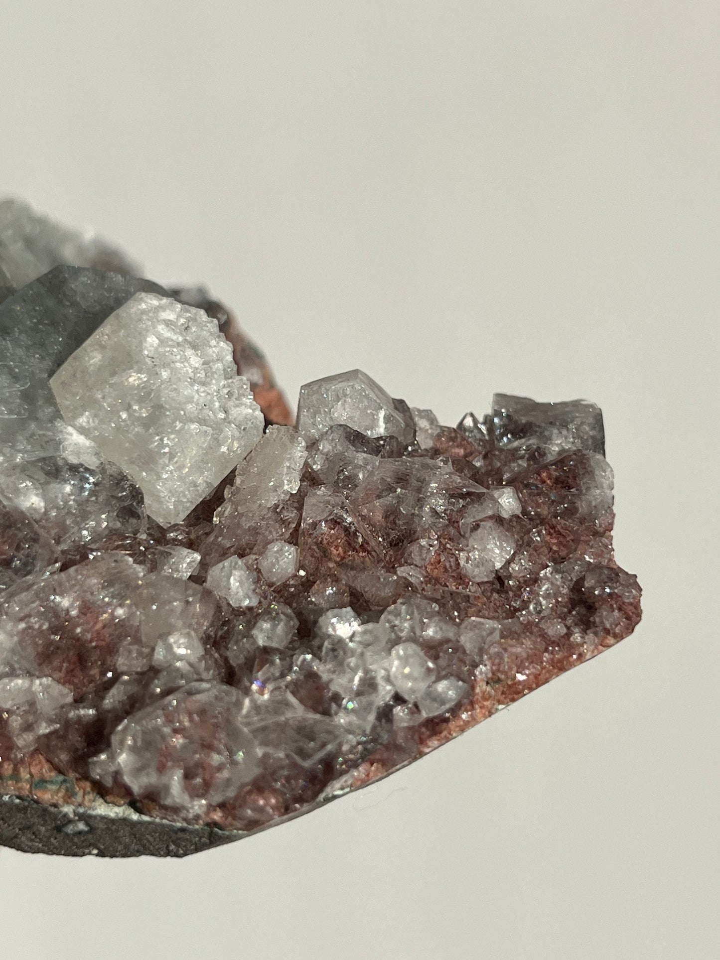 Etched Apophyllite on Red Heulandite Specimen B