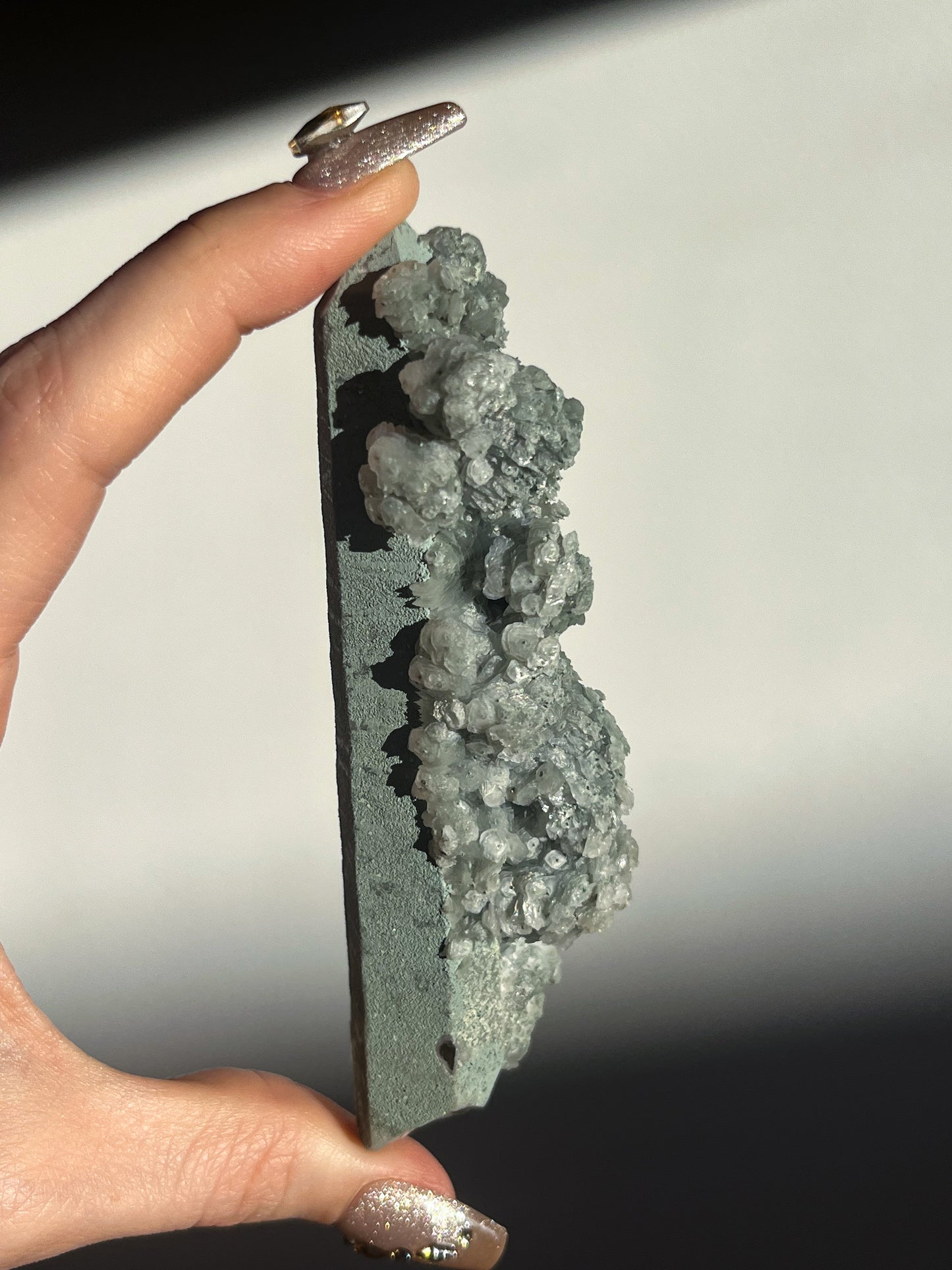 Euci Quartz with Coin Petal Calcite Specimen J