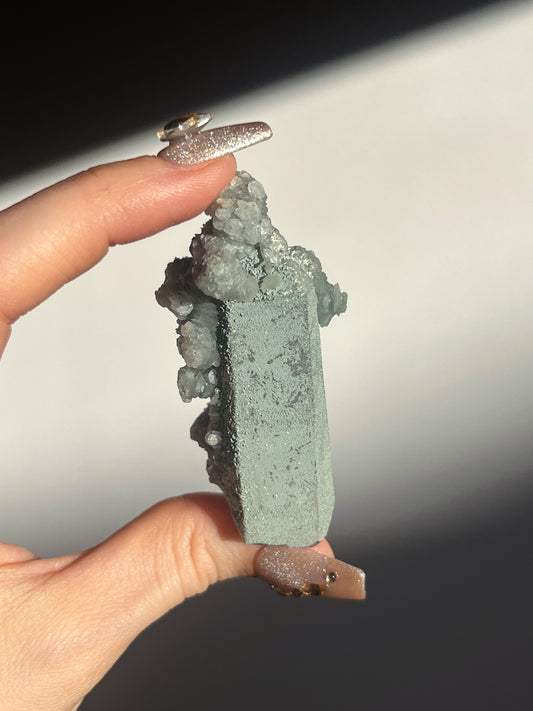 Euci Quartz with Coin Petal Calcite Specimen N