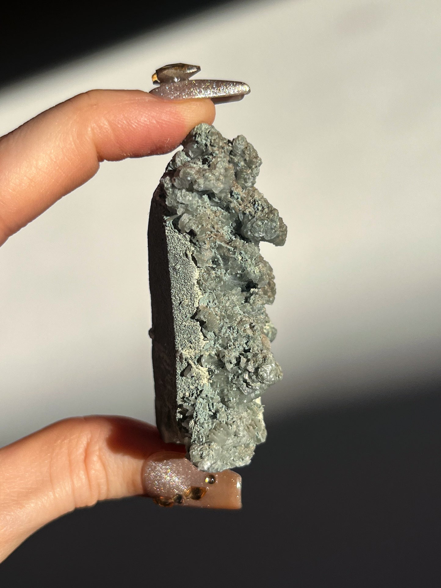 Euci Quartz with Coin Petal Calcite Specimen S