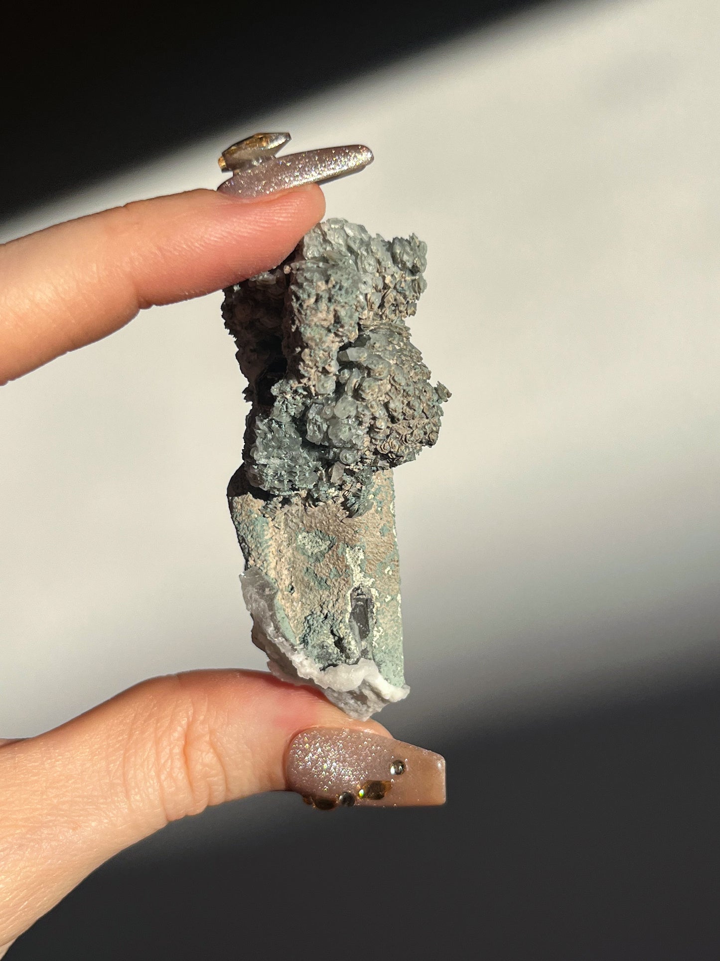 Euci Quartz with Coin Petal Calcite Specimen T