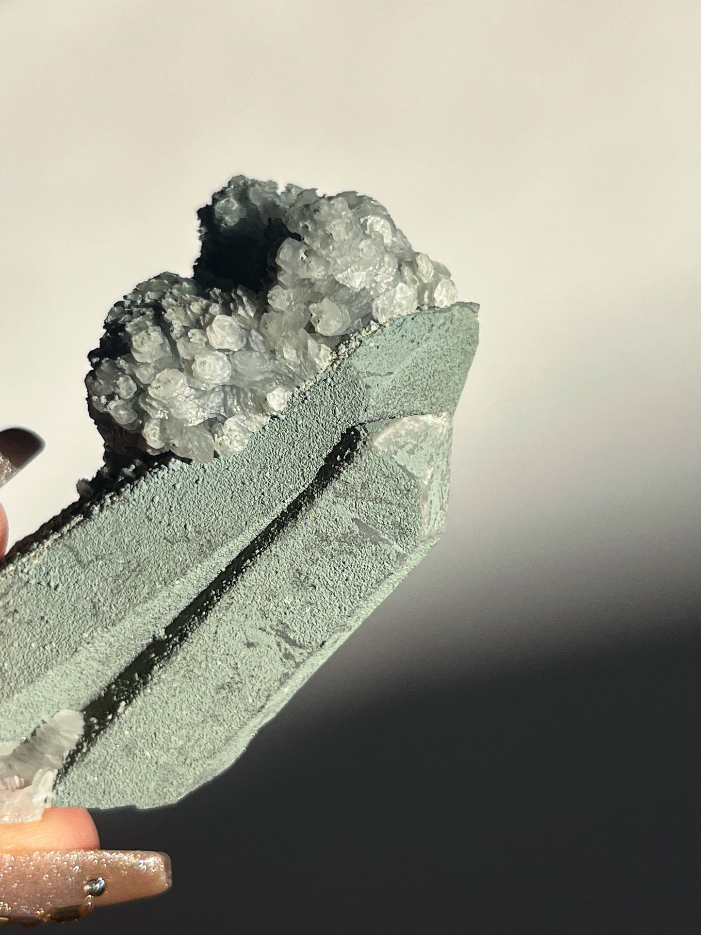 Euci Quartz with Coin Petal Calcite Specimen T