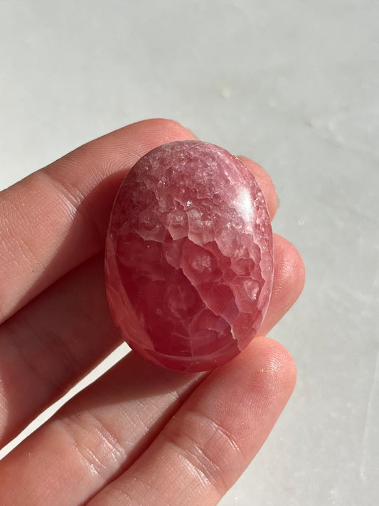 Gemmy Gel Rhodochrosite Palmstone (You Choose)