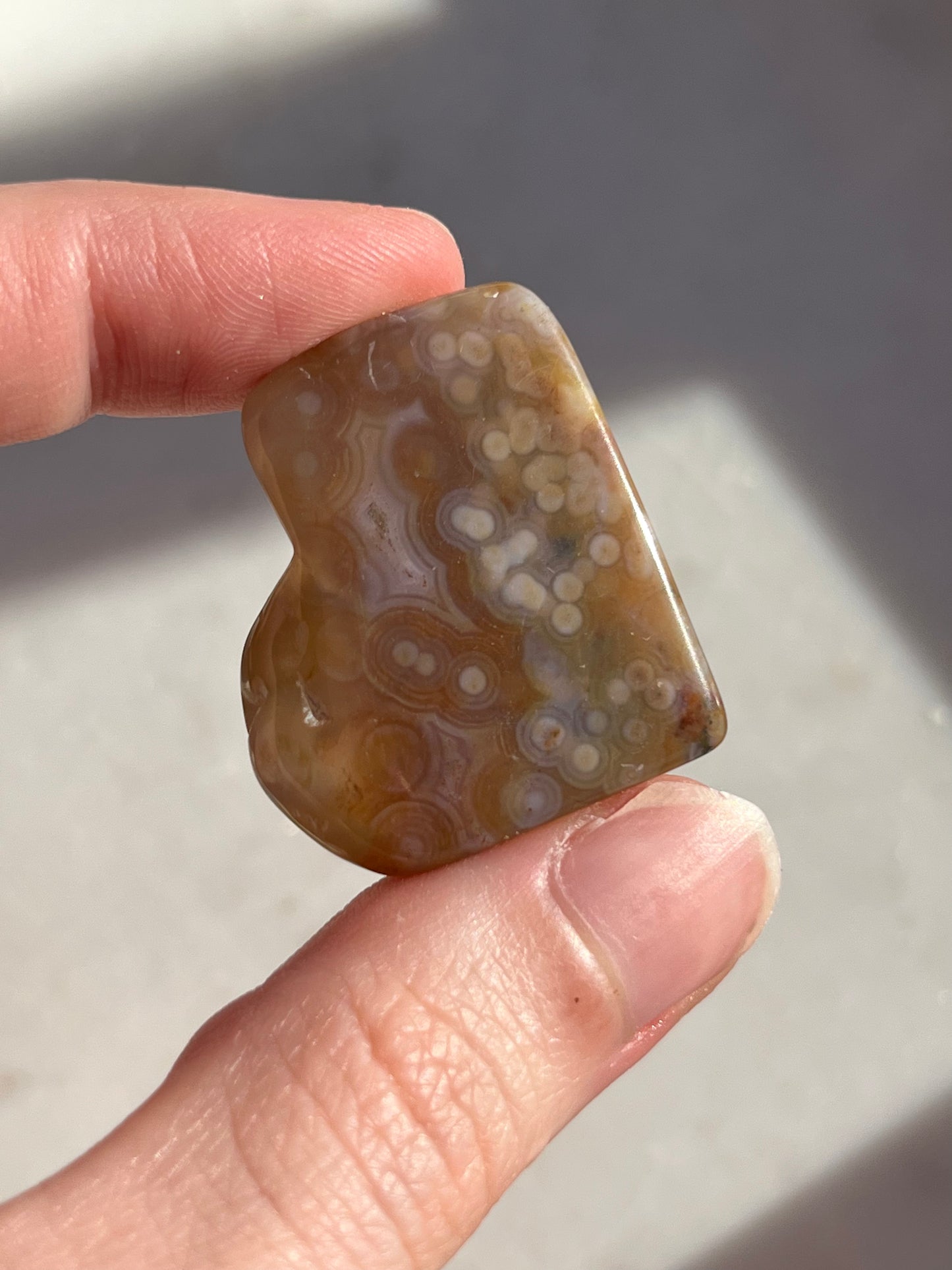Octava vena Ocean Jasper forma libre grande y gruesa
