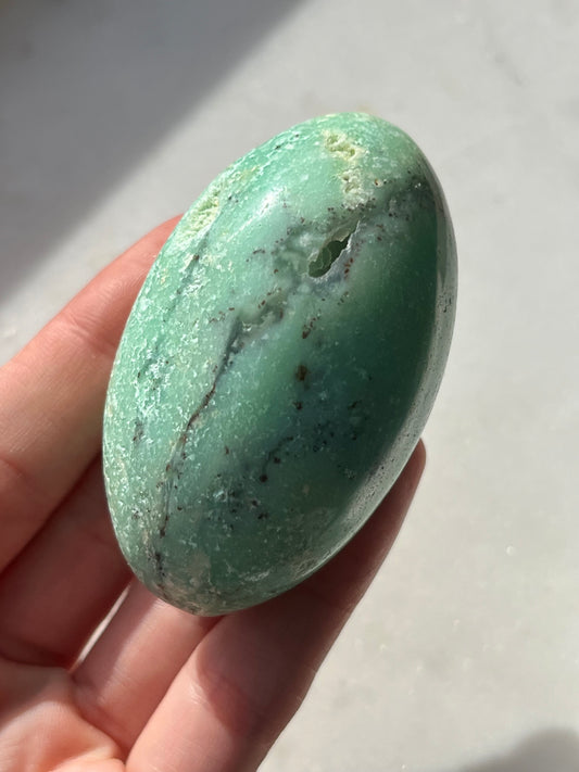 Indonesian Chrysoprase w/Dendritic Inclusions Shiva