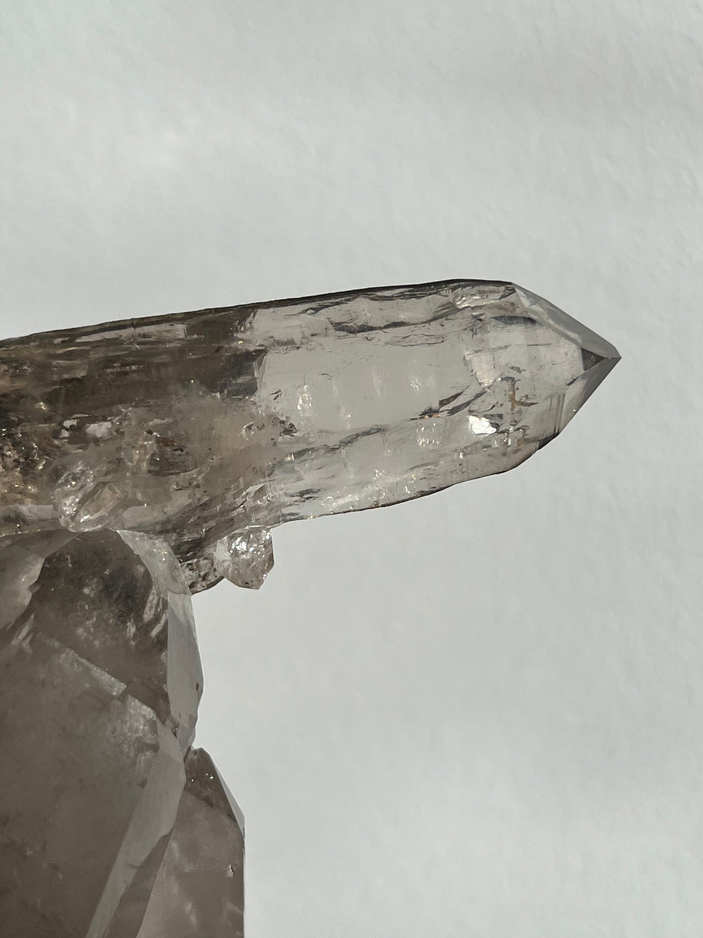 Himalayan Smokey Quartz w/Siderite on Self Healed Quartz Floater #8