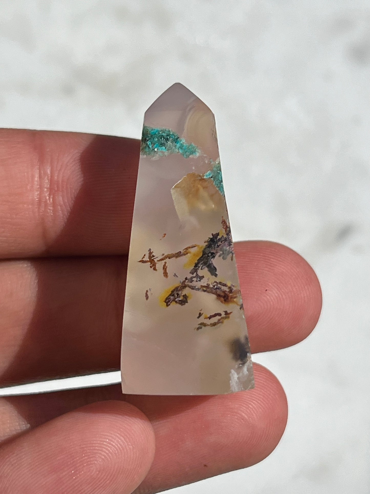 One-of-a-Kind Native Copper & Chrysocolla in Chalcedony Tower (You Choose)