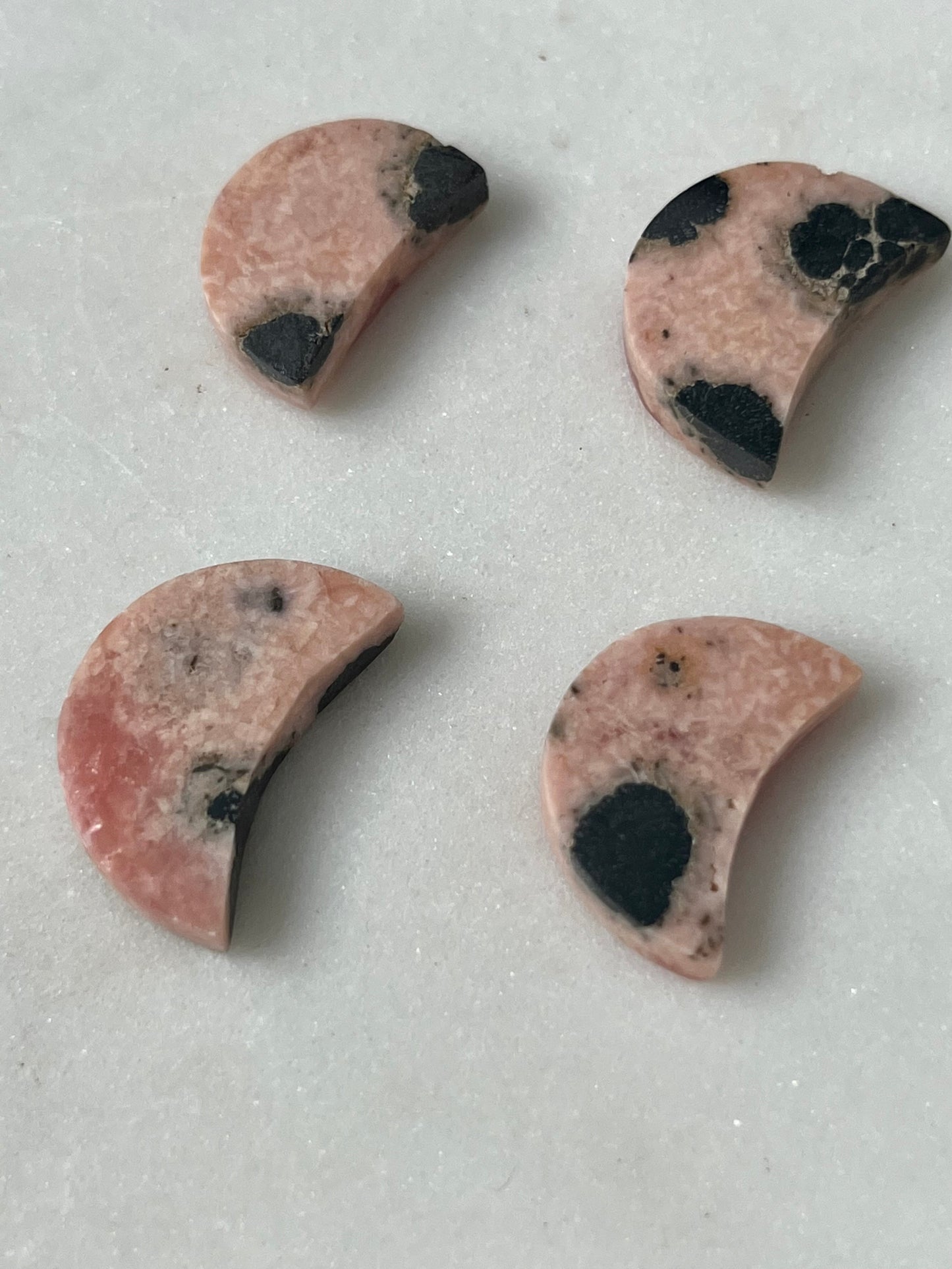 Rhodochrosite Mini Moon Carving