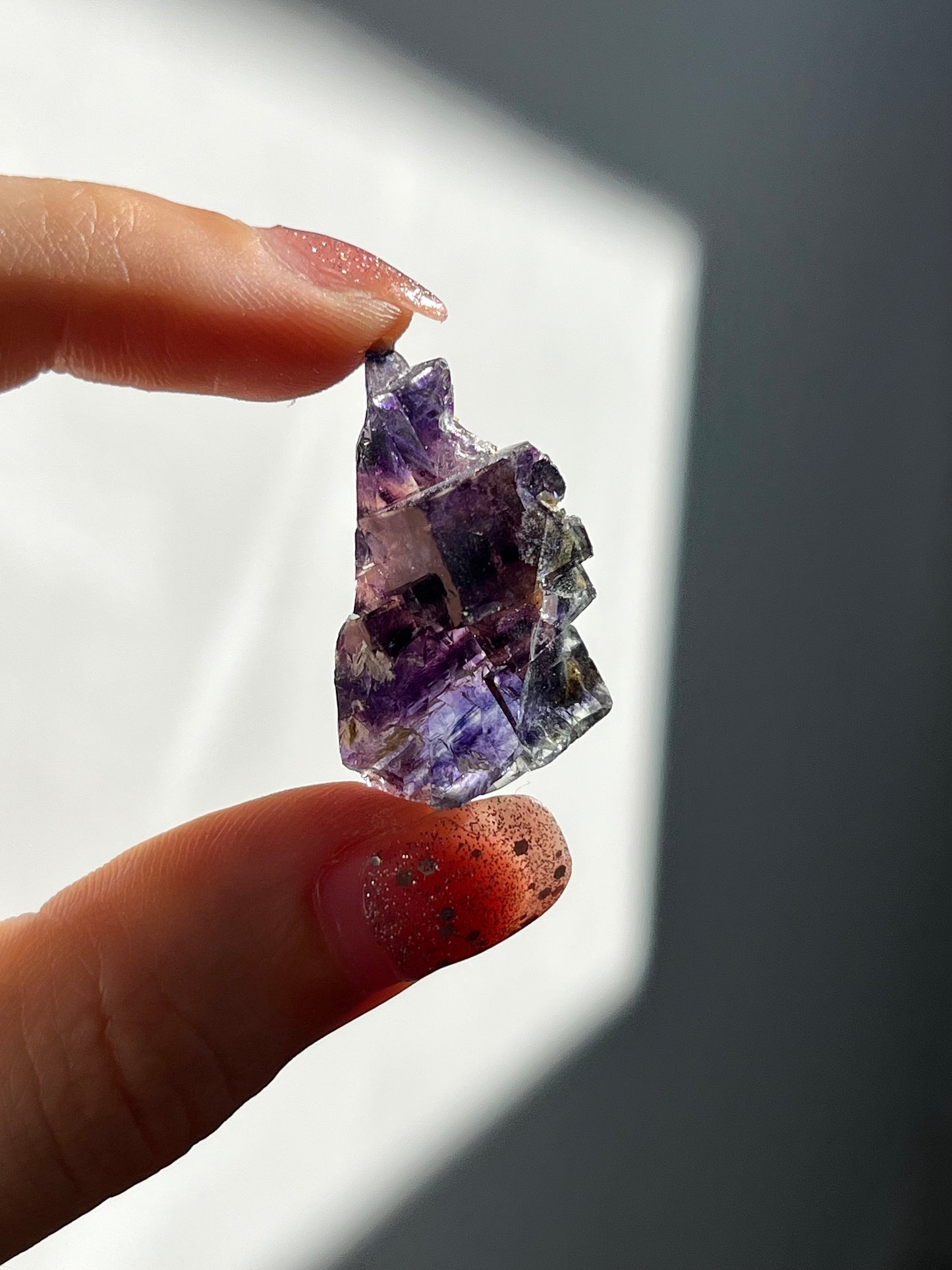 Multicolour Yindu Phantom Fluorite Specimen - some with enhydro bubbles (You Choose)