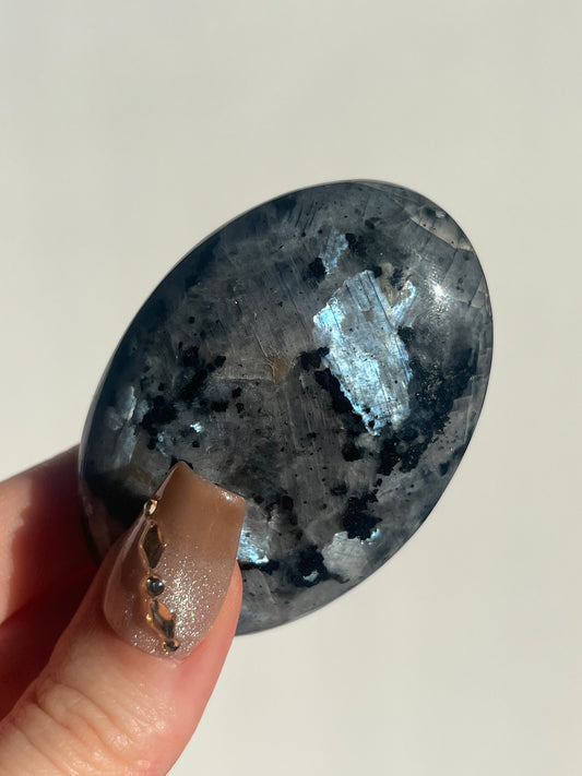 Flashy Larvikite Palmstone A