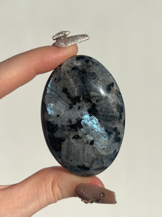 Flashy Larvikite Palmstone B