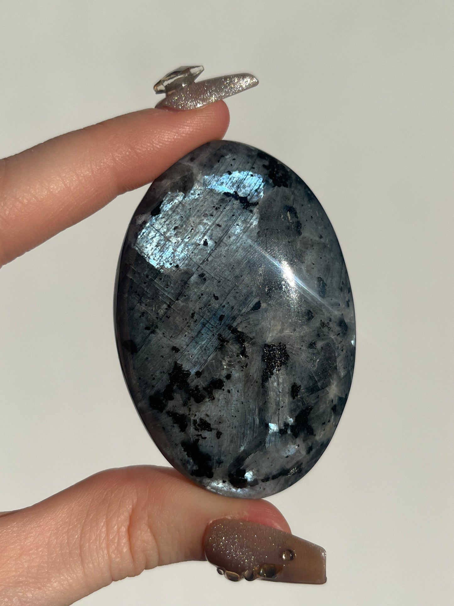 Flashy Larvikite Palmstone B