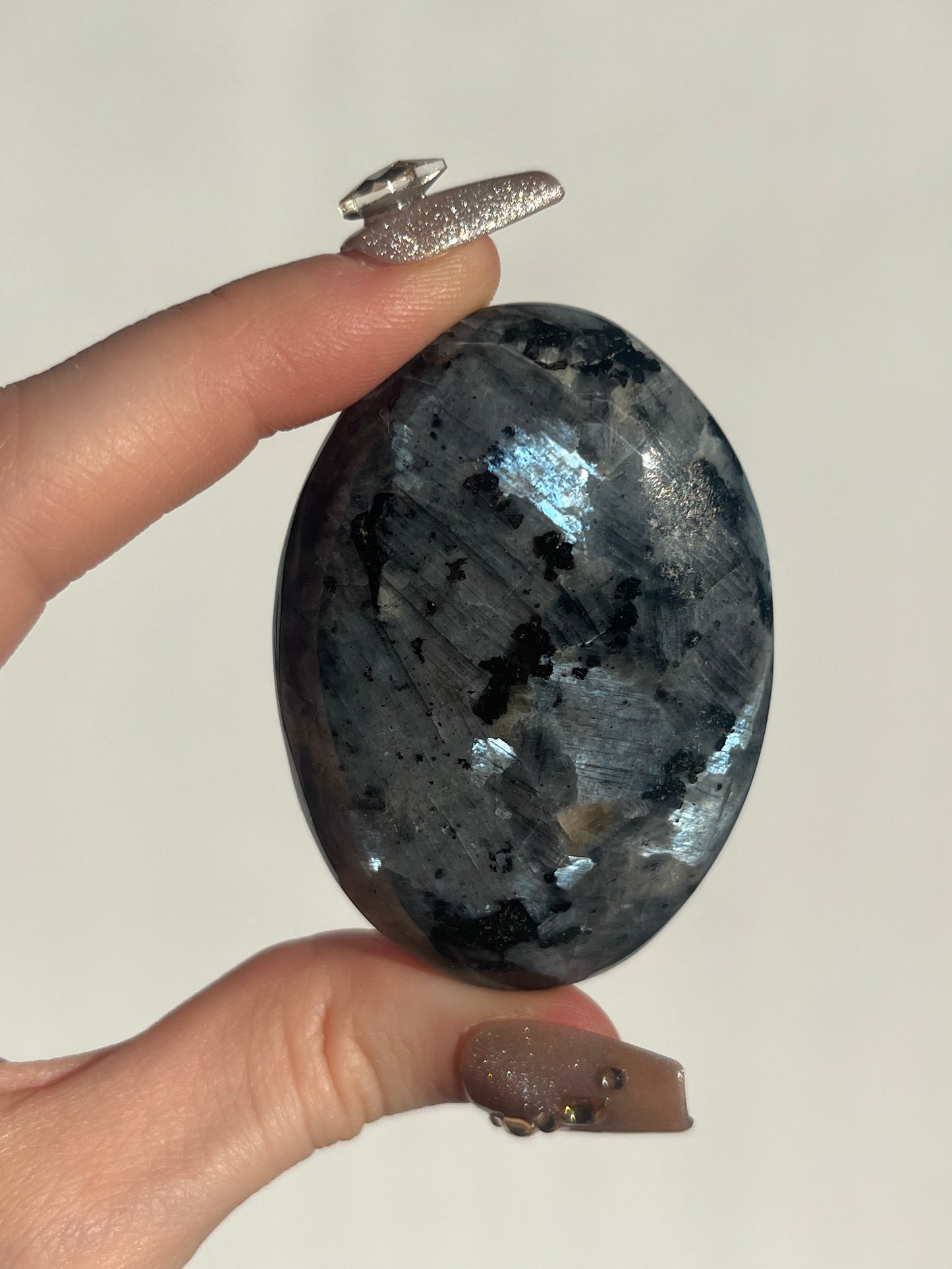 Flashy Larvikite Palmstone C