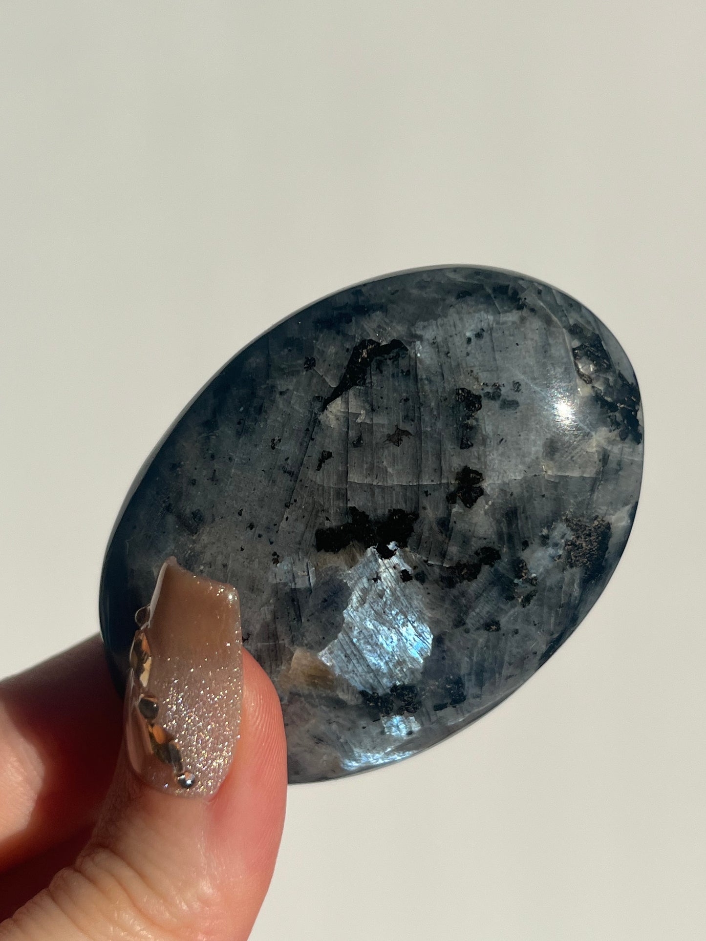 Flashy Larvikite Palmstone C