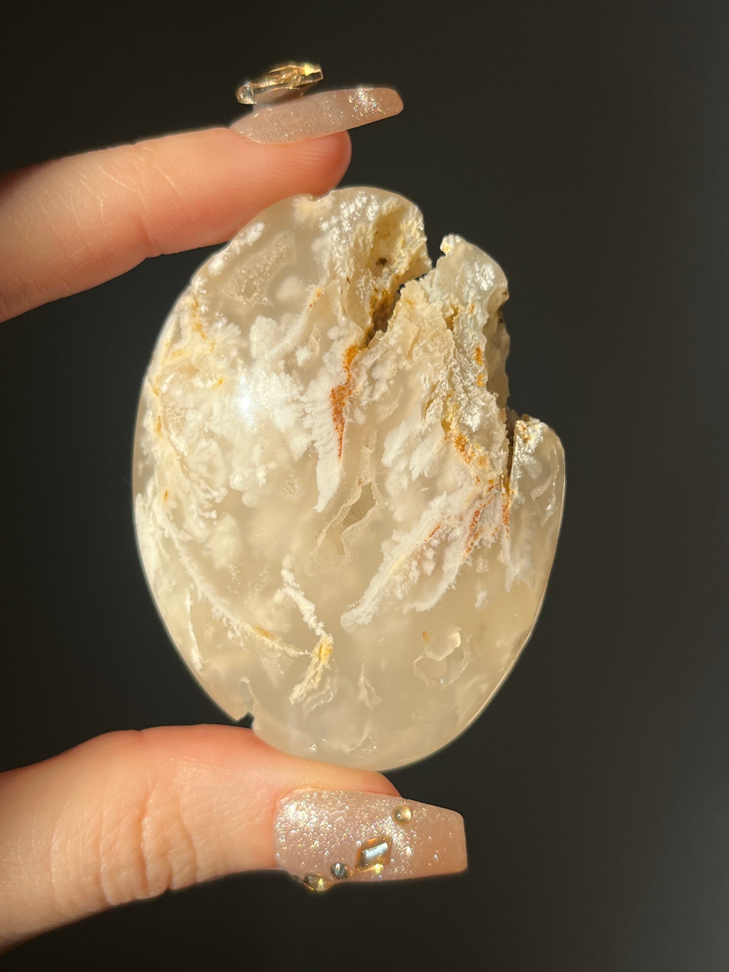 Druzy Flower Agate Palmstone A