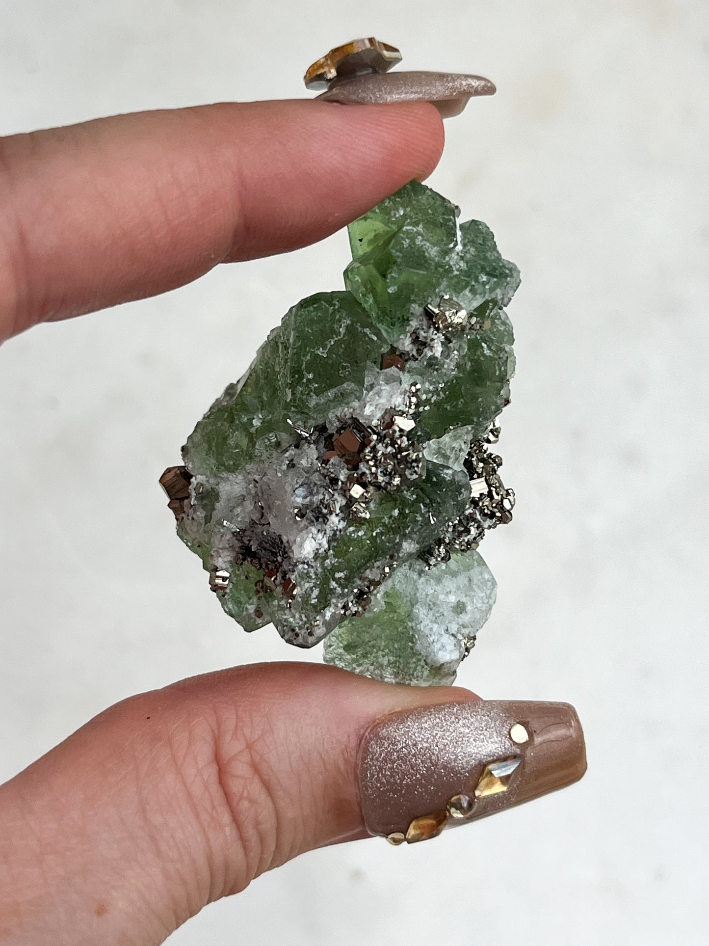 Peruvian Green Fluorite with Pyrite, Sphalerite & Galena #8
