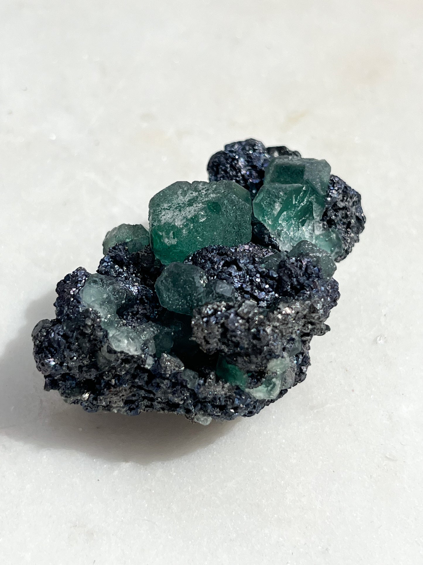 Peruvian Green Fluorite with Pyrite, Sphalerite & Galena #4