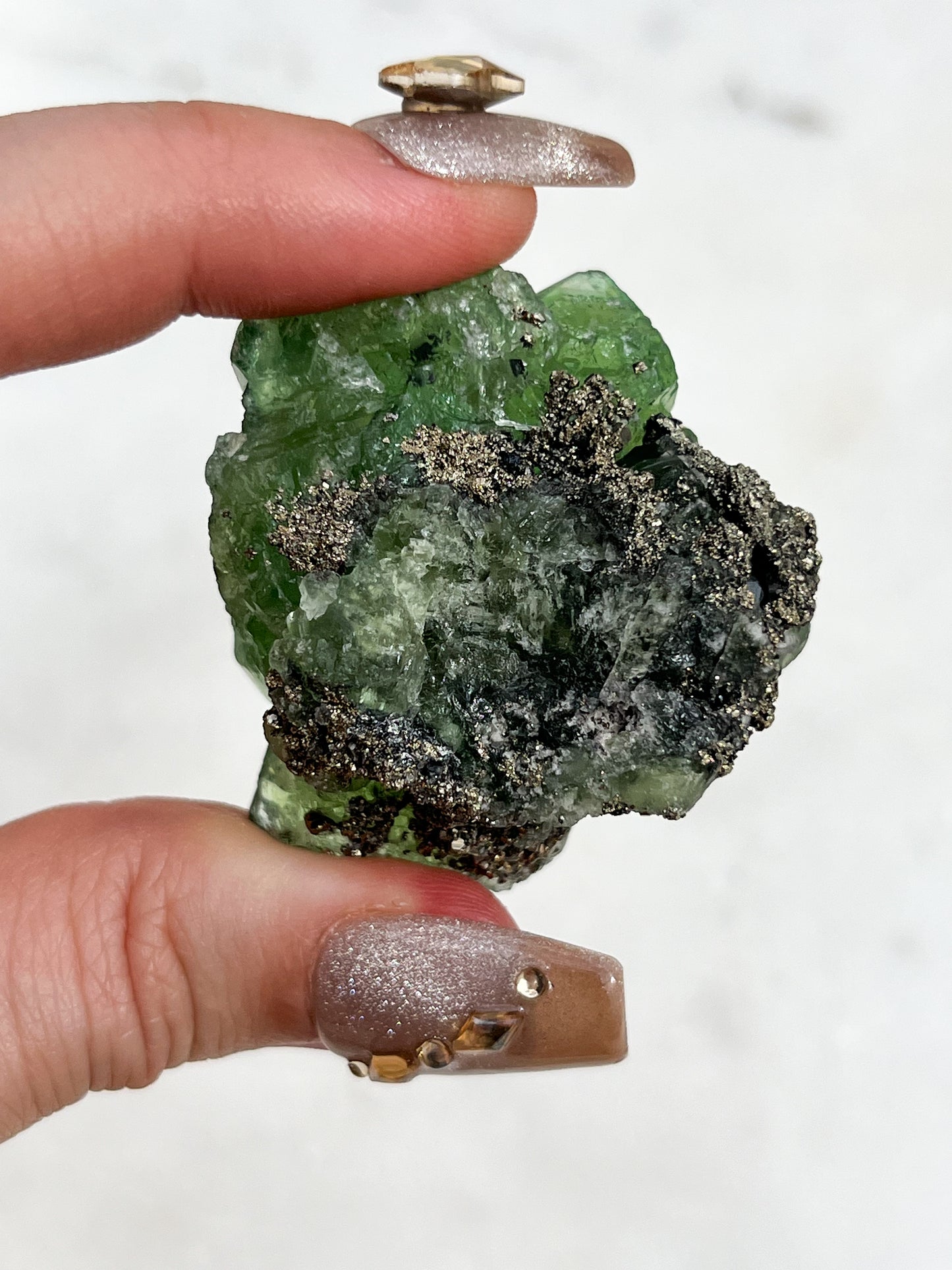 Peruvian Green Fluorite with Pyrite, Sphalerite & Galena #5