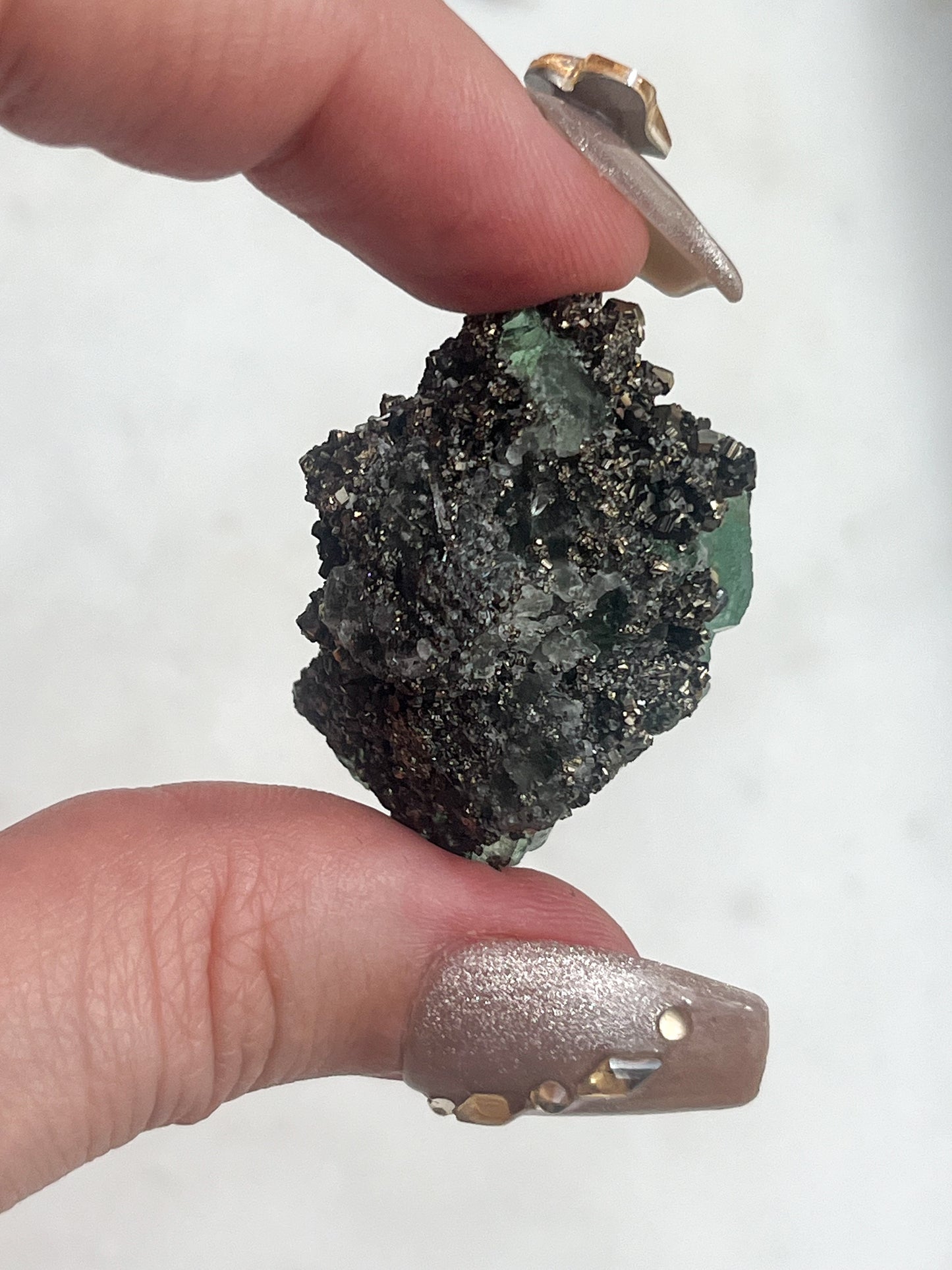 Peruvian Green Fluorite with Pyrite, Sphalerite & Galena #13