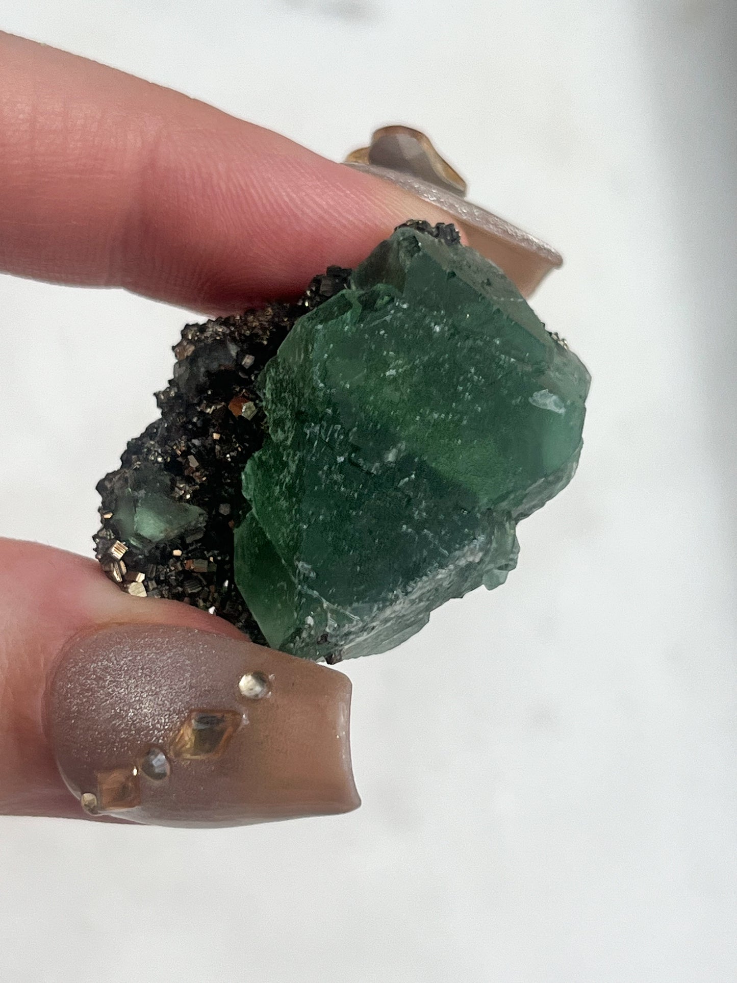 Peruvian Green Fluorite with Pyrite, Sphalerite & Galena #13