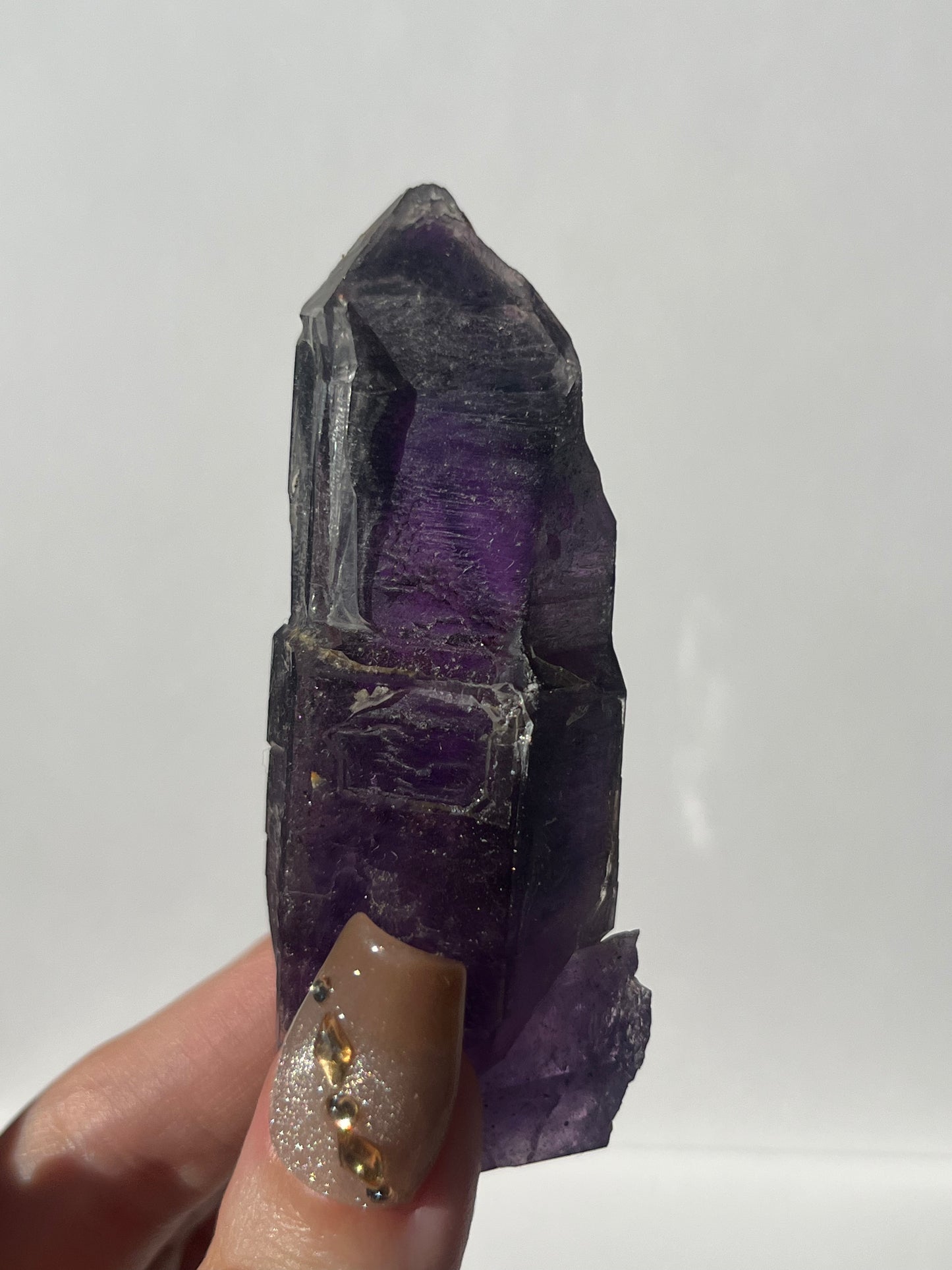 Deep Violet Skeletal Amethyst with Blue Flash Specimen C
