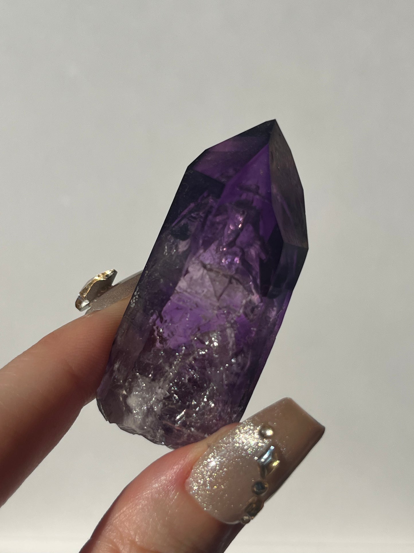 Deep Violet Amethyst with Enhydro Specimen D