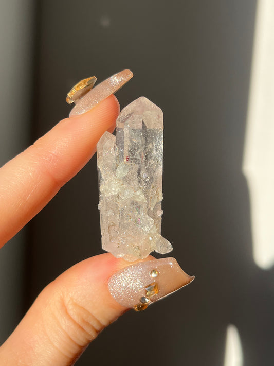 Goboboseb Quartz with Analcime and Prehnite Jacket B